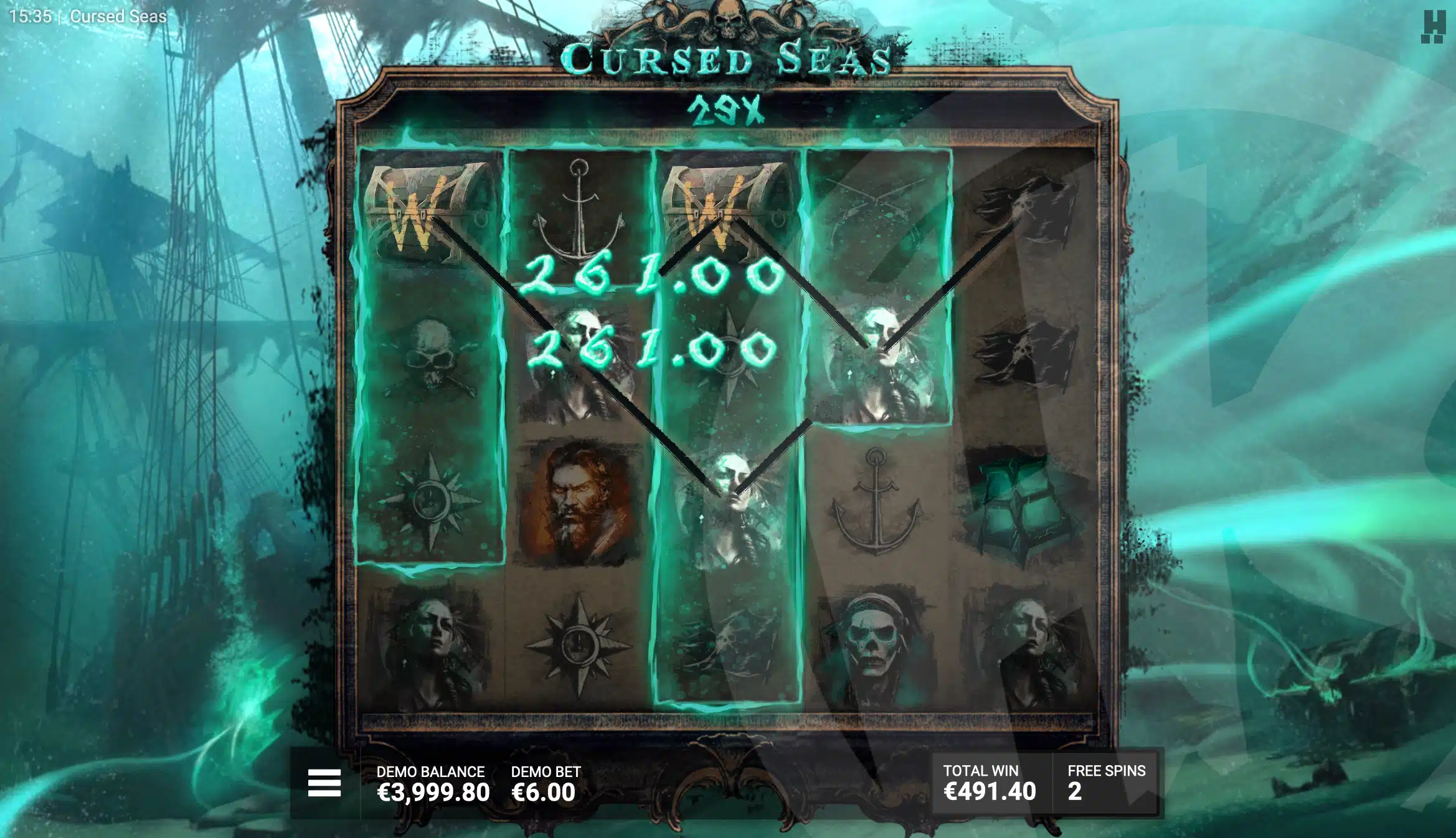 Cursed Areas Persist During the Sunken Treasure Bonus Game