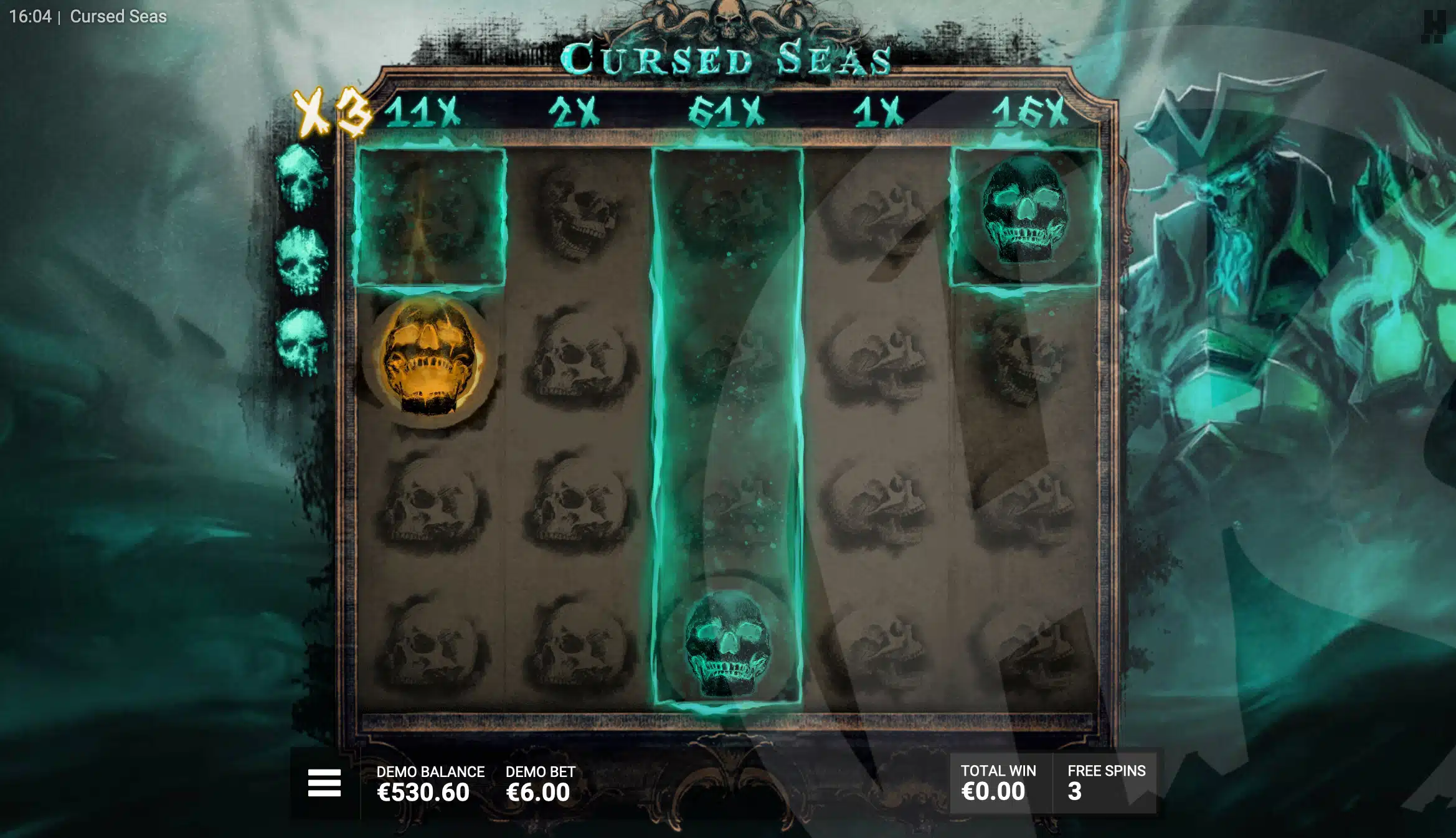 Lives Reset Each Time Skull or Kraken Symbols Land During the Dead Men Tell No Tales Bonus Game