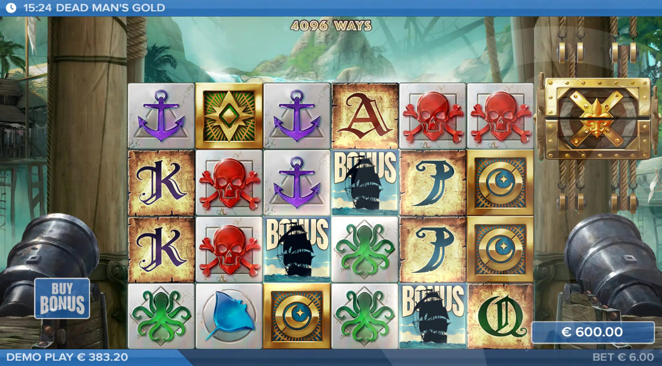 Land 3 or More Bonus Symbols to Trigger the Bonus Game, Awarding Free Drops