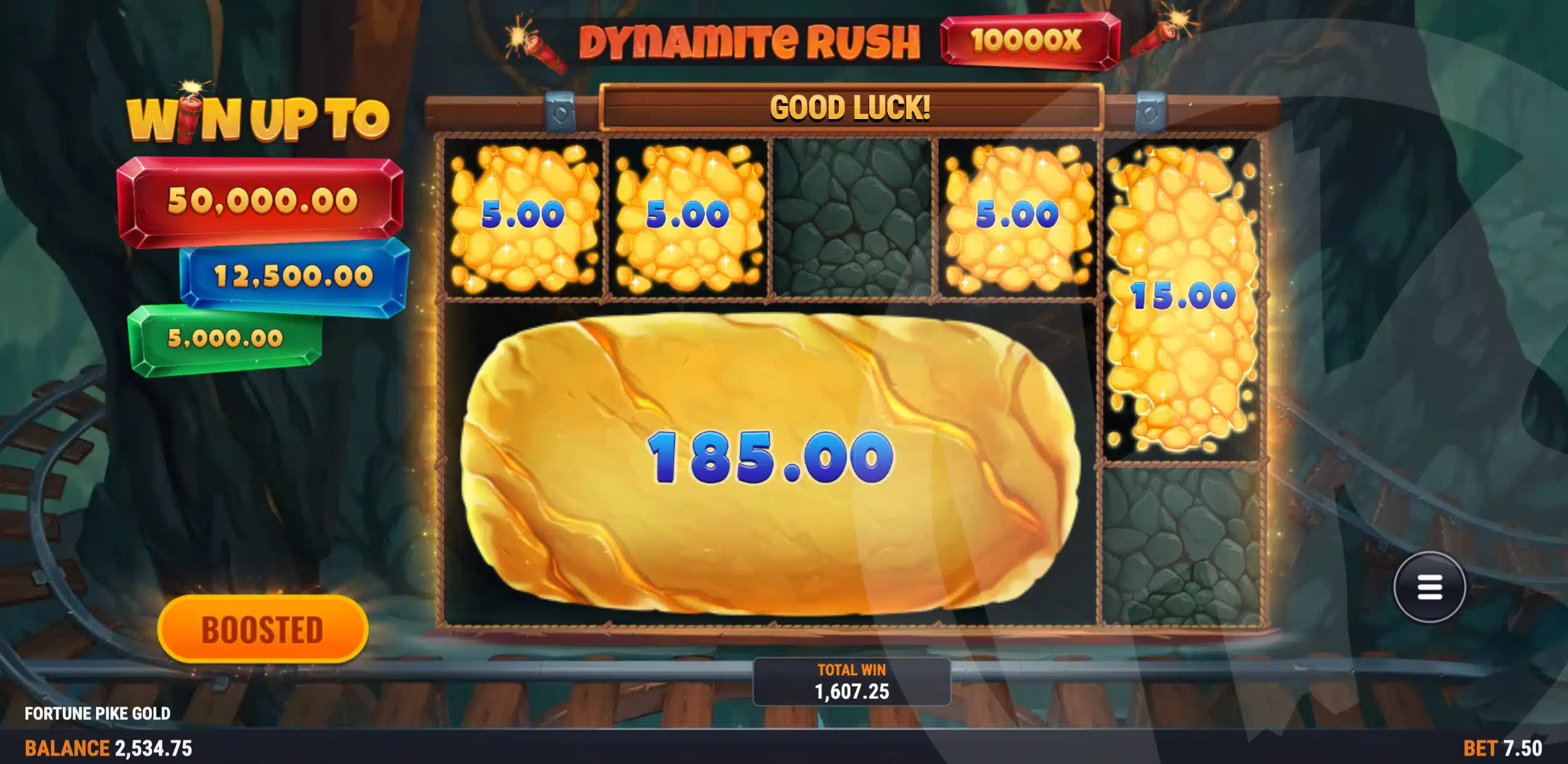 Land 6 or More Dynamite Symbols During Free Spins To Trigger the Dynamite Rush Game