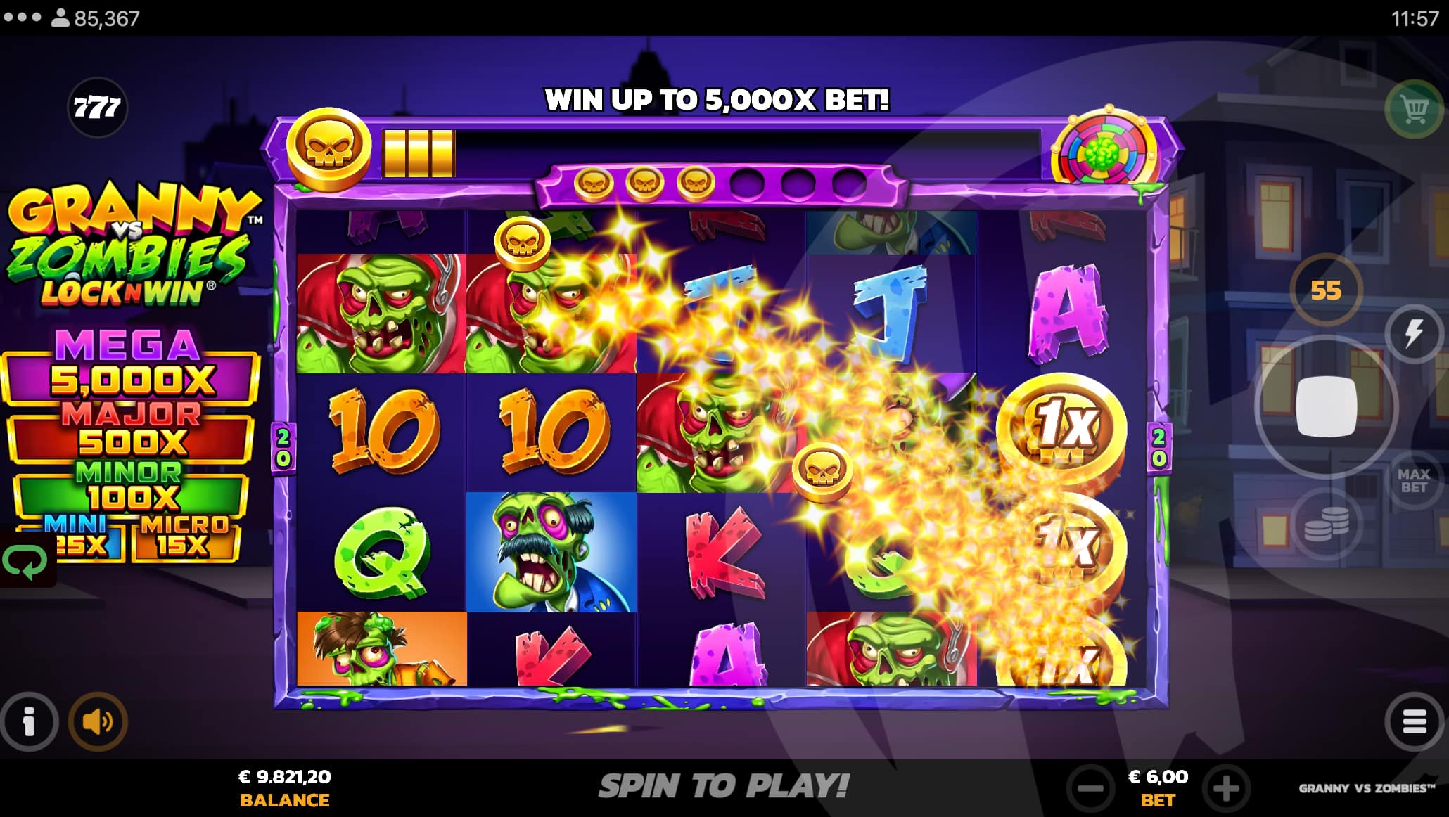 Collect Coins to Fill the Progress Bar and Trigger the Jackpot Wheel