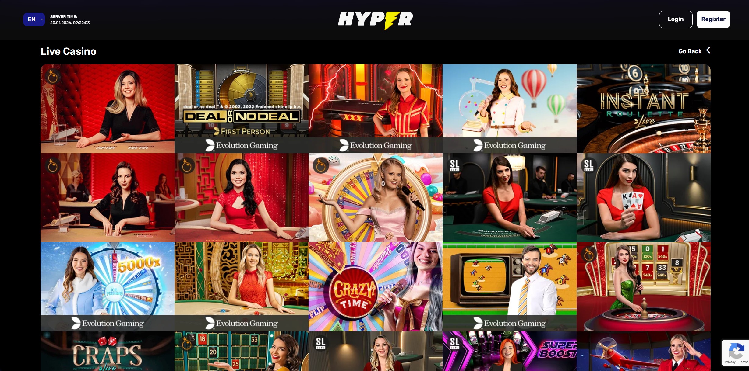 Hyper Casino Live Casino