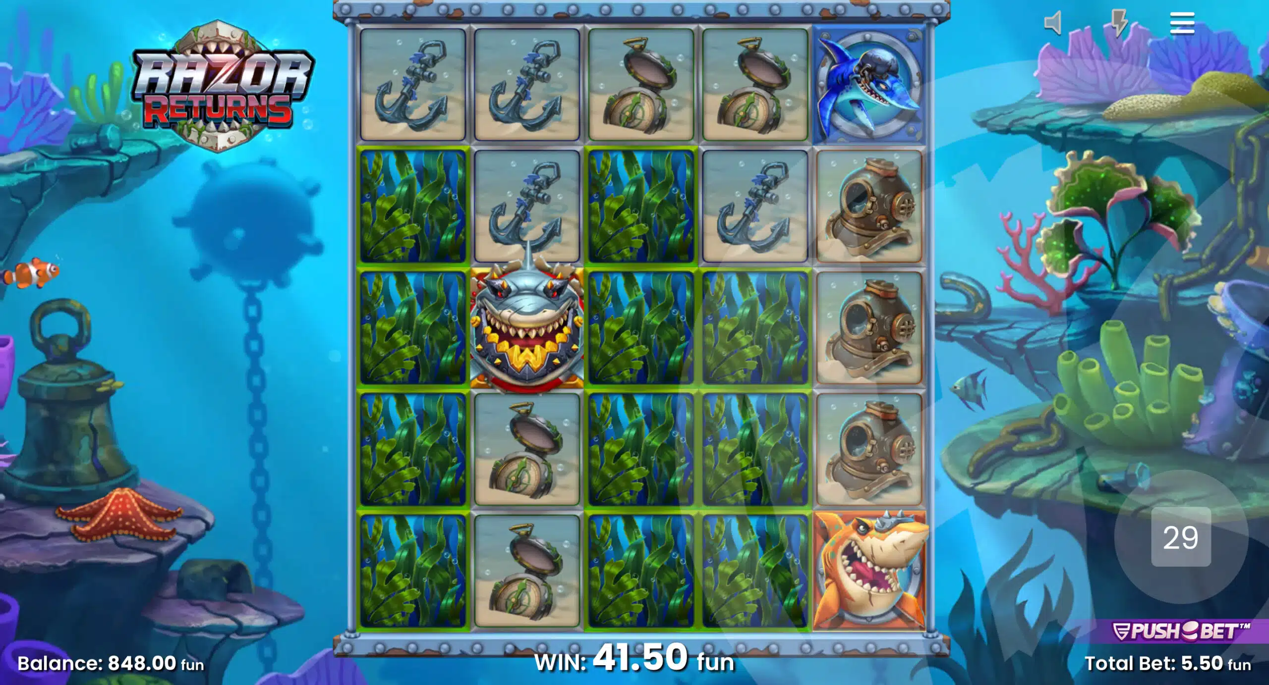 Razor Shark Slot Review, Game by Push Gaming