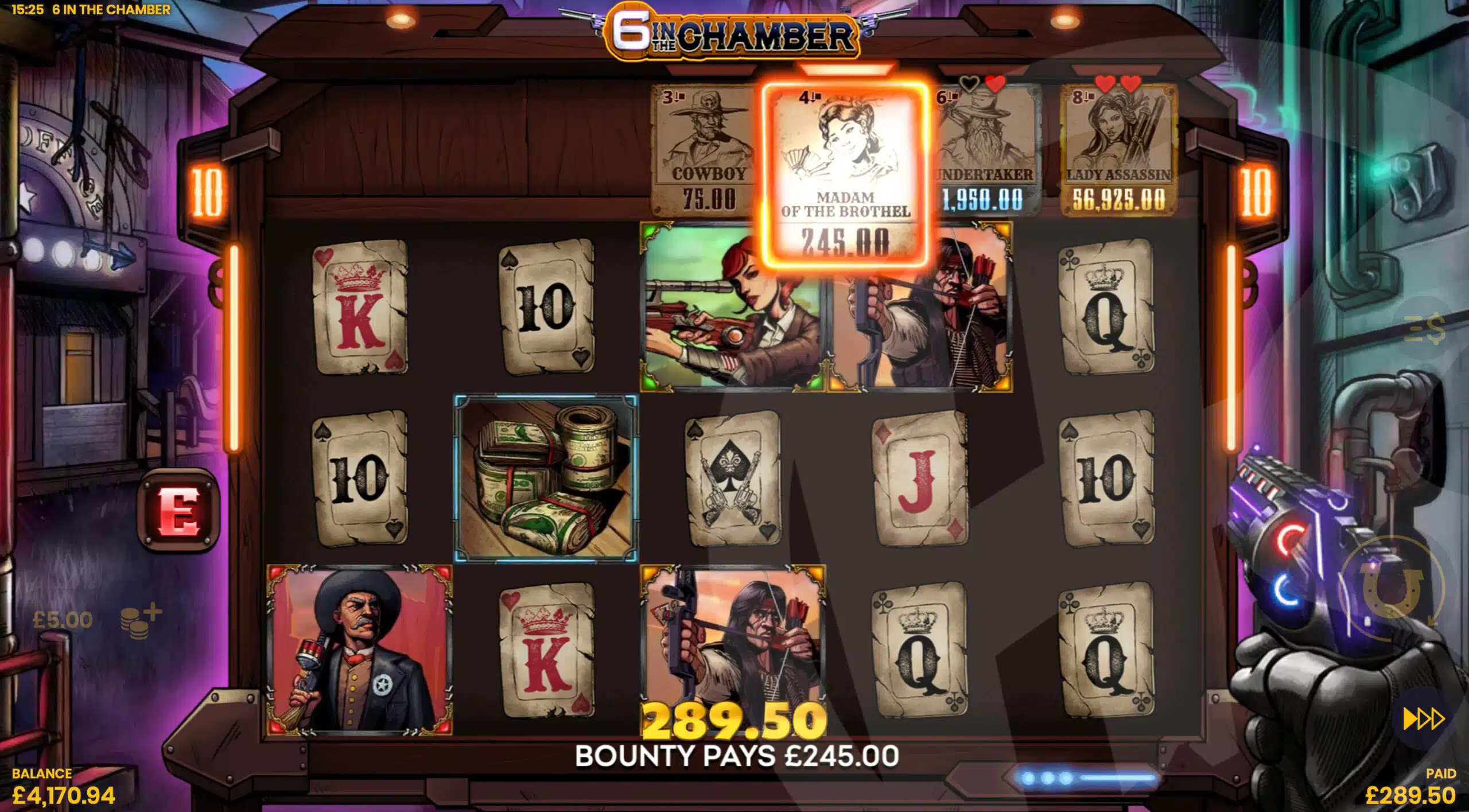 6 In The Chamber Free Spins - Elite Mode