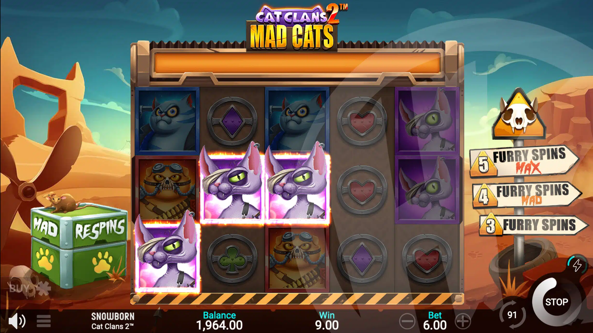 Cat Clans 2 Mad Cats Offers Players 20 Fixed Win Lines