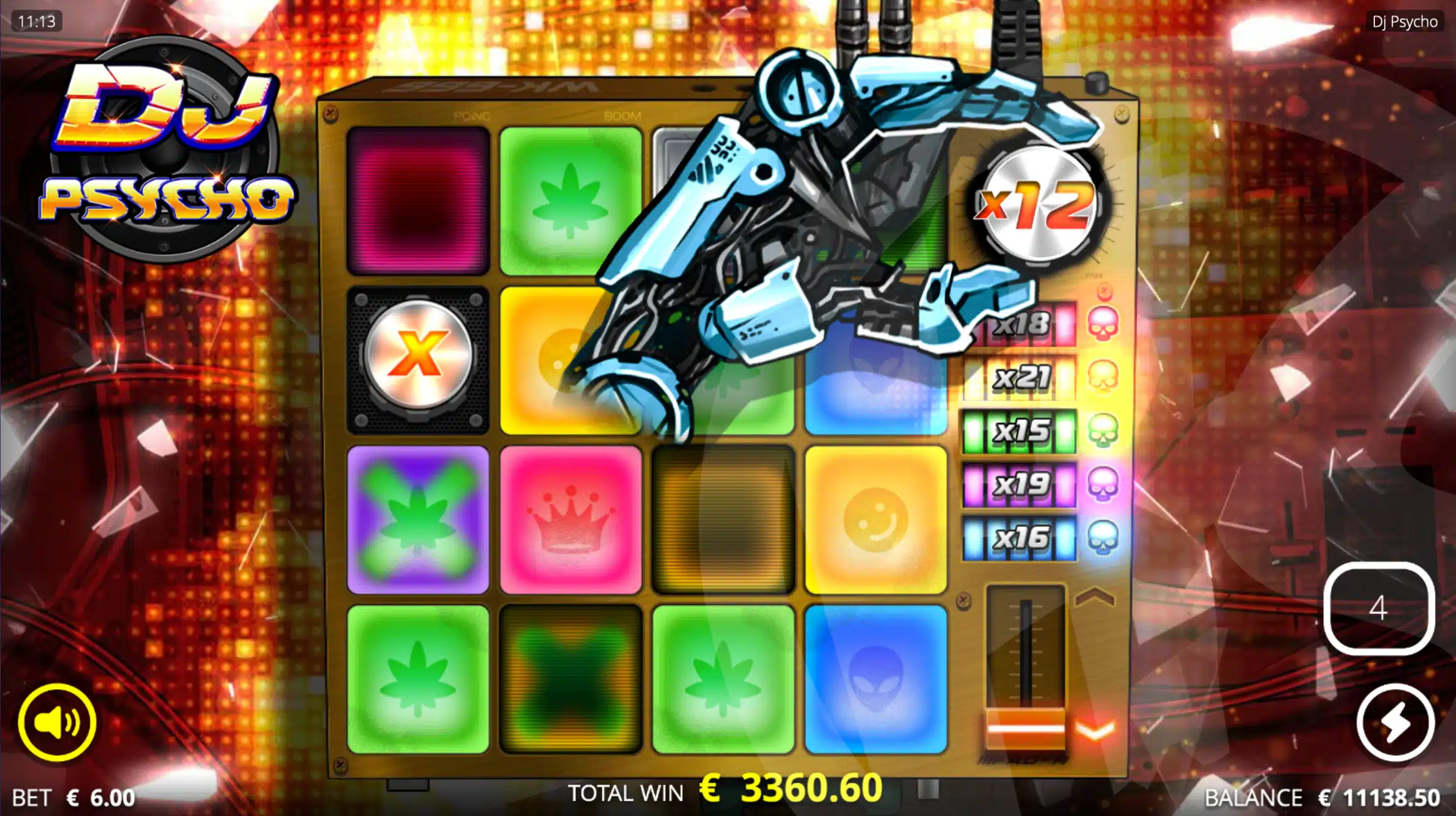 Overall Multiplier Values are Sticky During Psycho Spinz