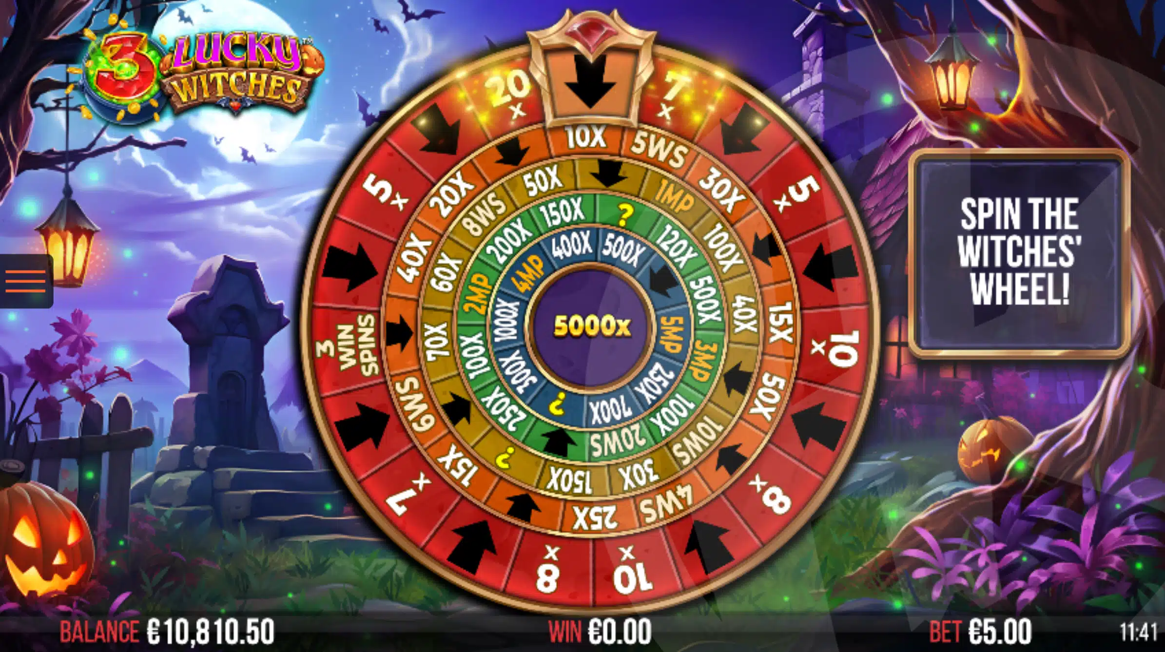 3 Lucky Witches Witches' Wheel