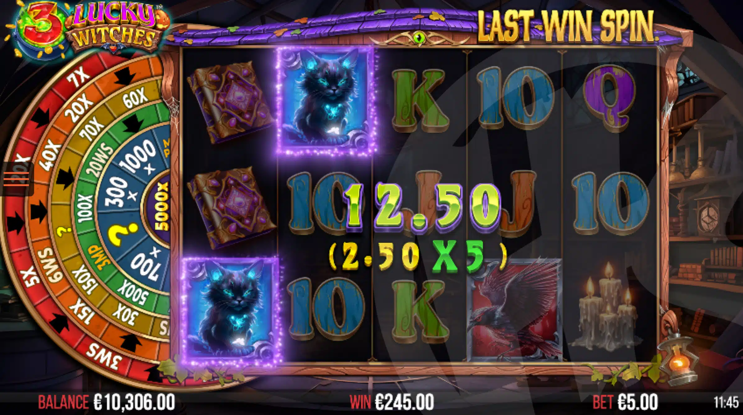 3 Lucky Witches Win Spins