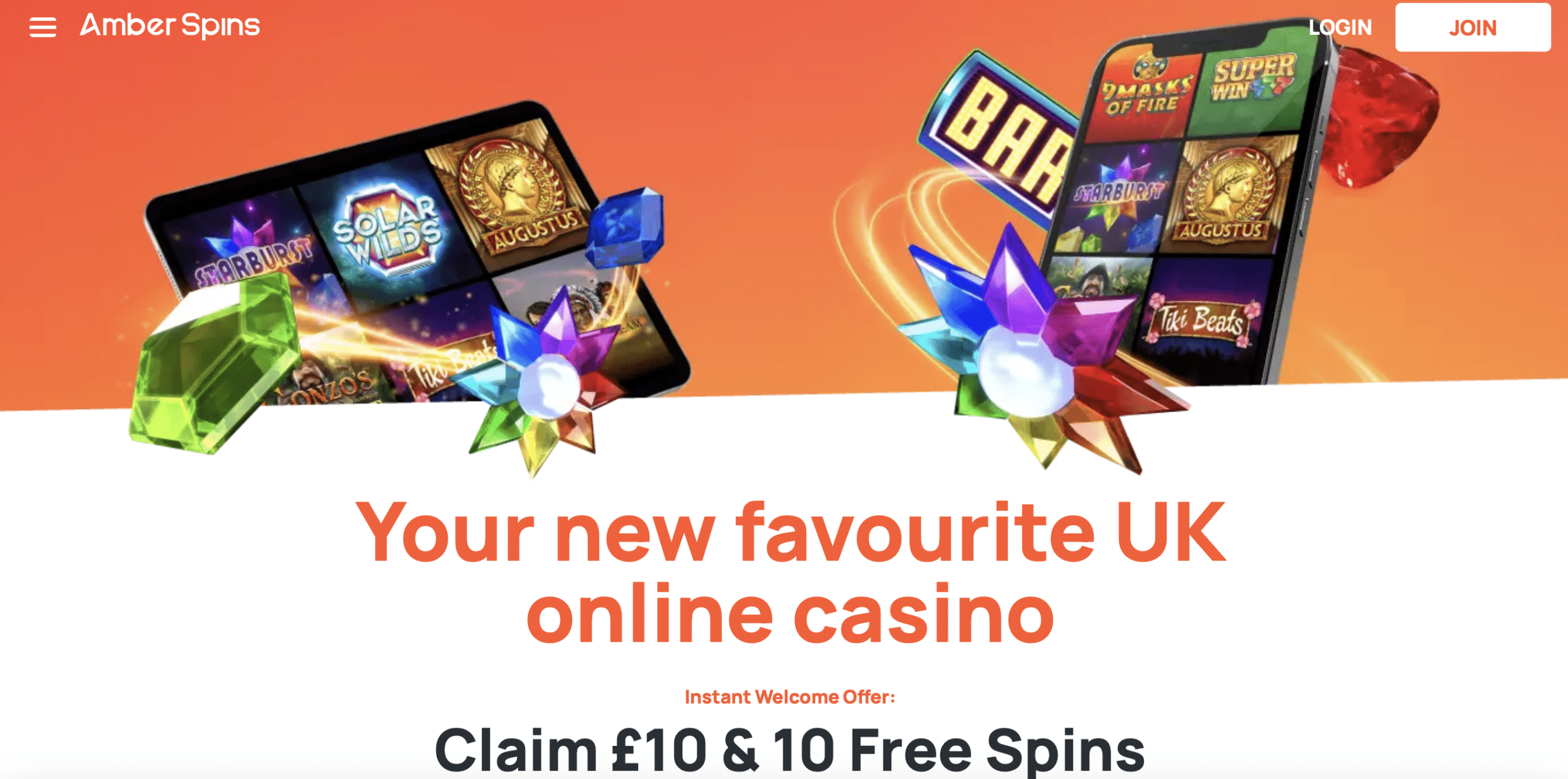 Amber Spins Homepage