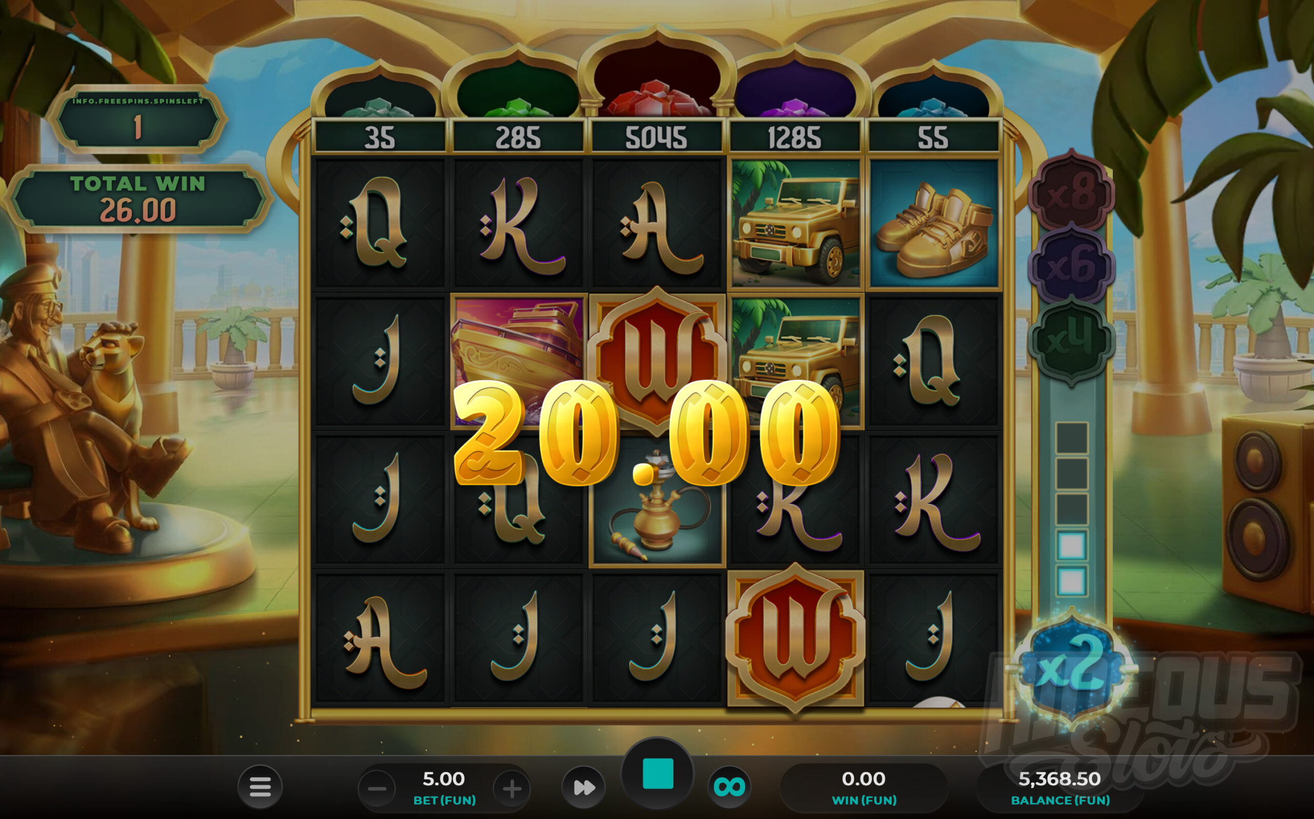 Sultan Spins Free Spins Bonus