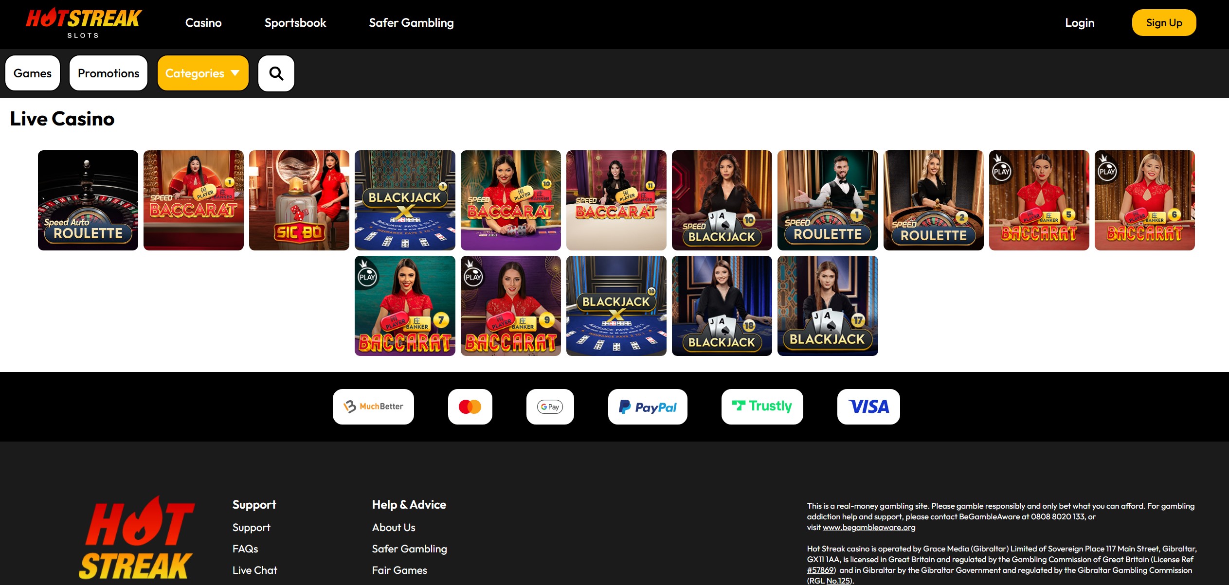 Hot Streak Live Casino