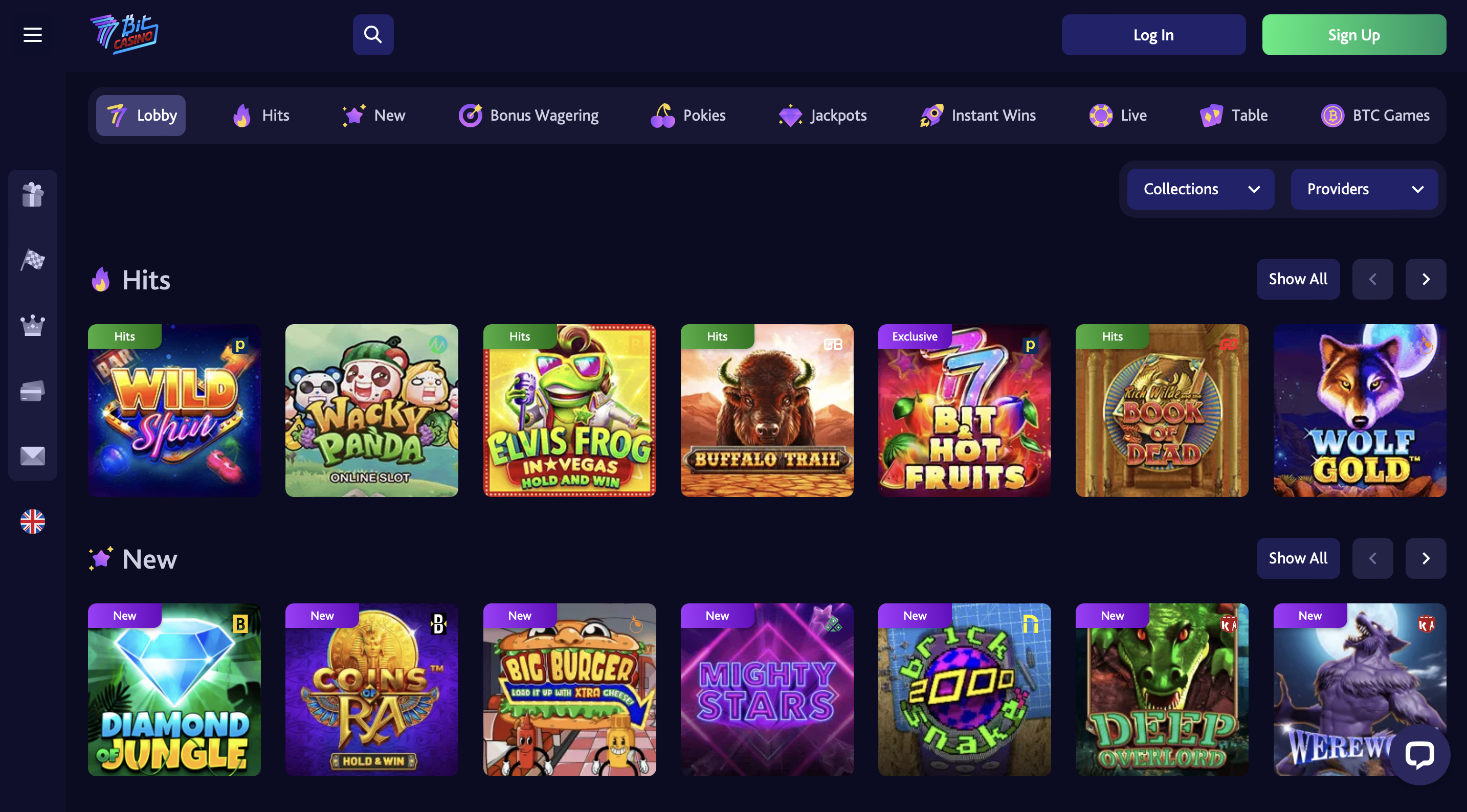 7BitCasino Game Selection