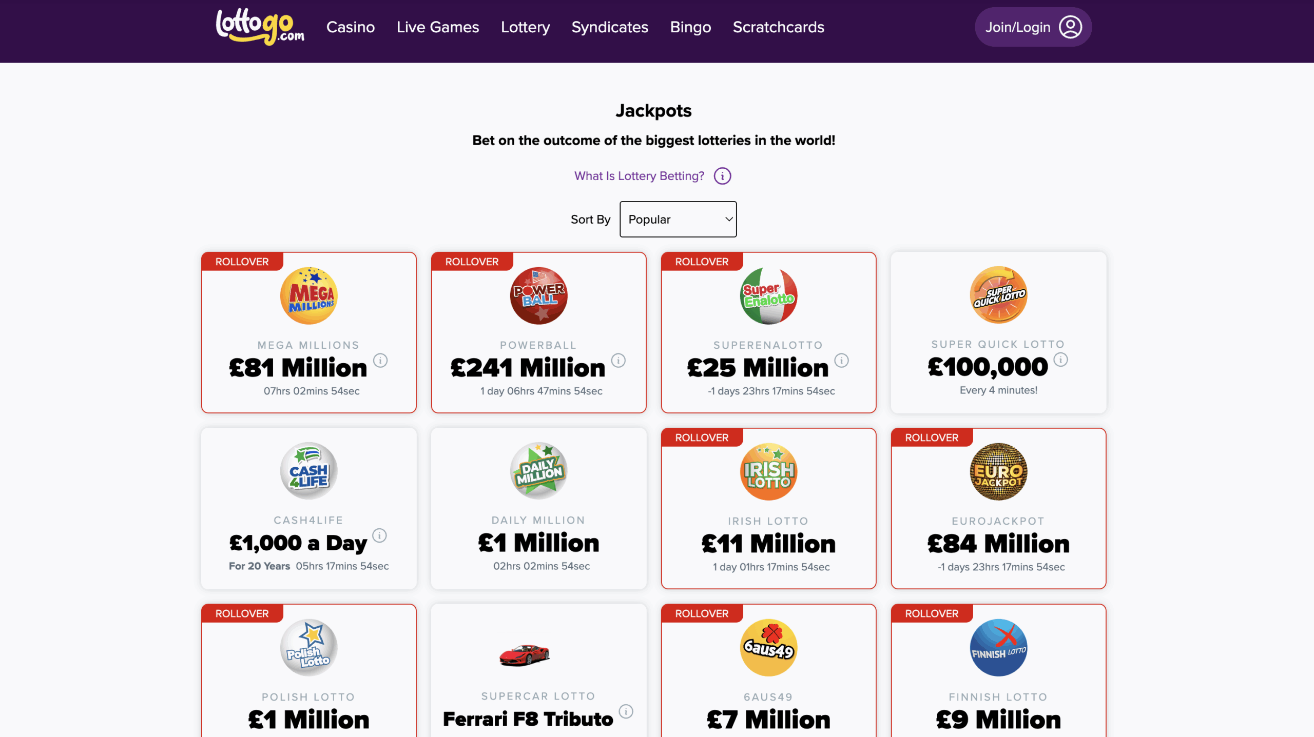 LottoGo Lottery Games LottoGo Lottery Games