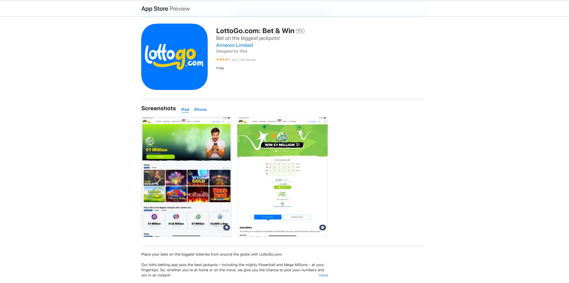 The LottoGo App