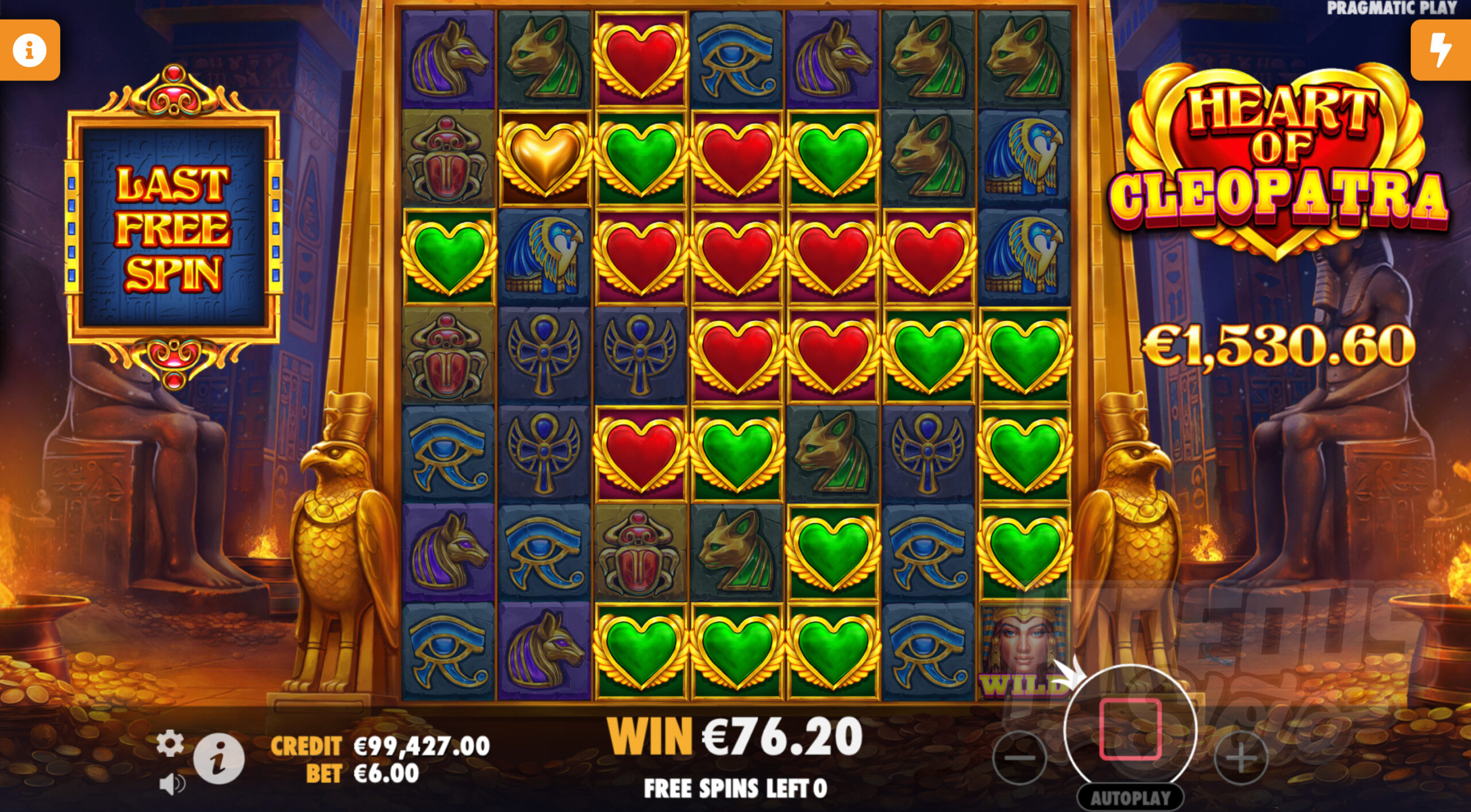 Heart of Cleopatra Free Spins