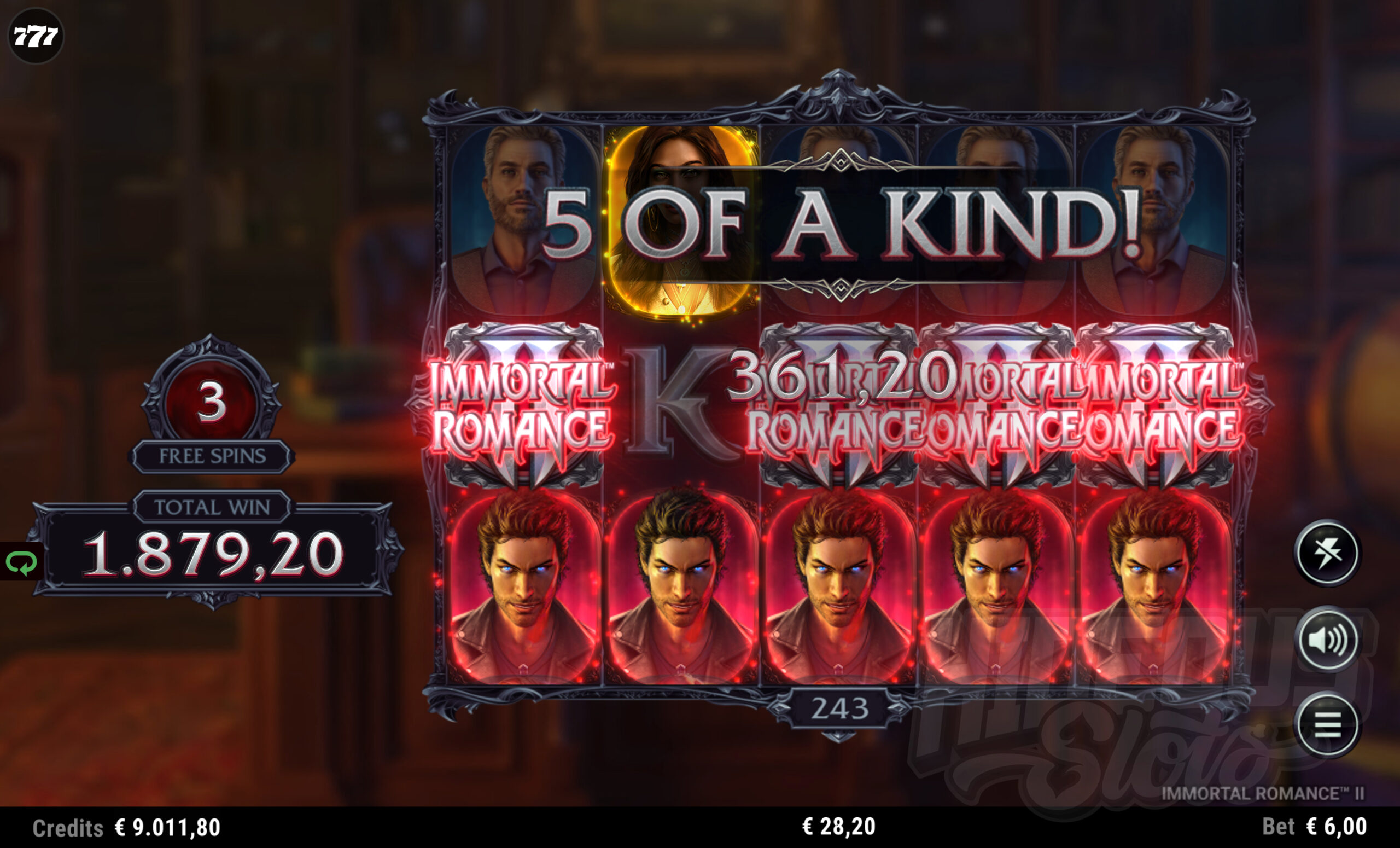 Immortal Romance II Michael Free Spins