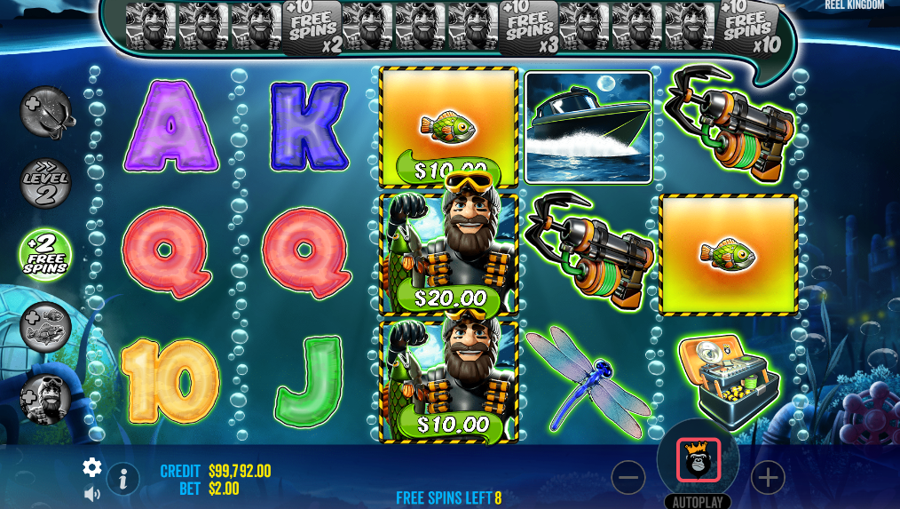 Choose Free Spins to collect the Fisherman for big collector wins