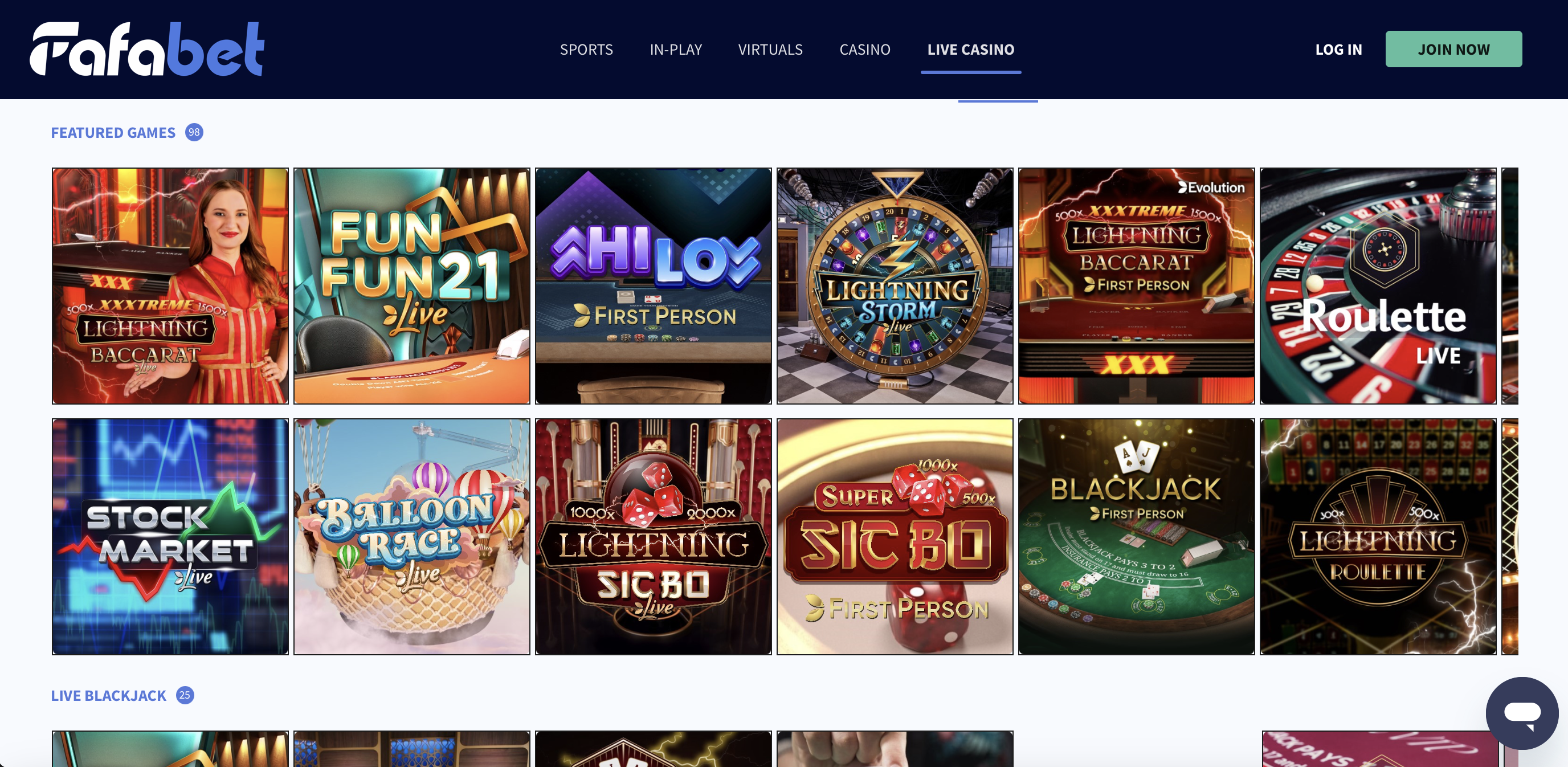 Fafabet Live Casino