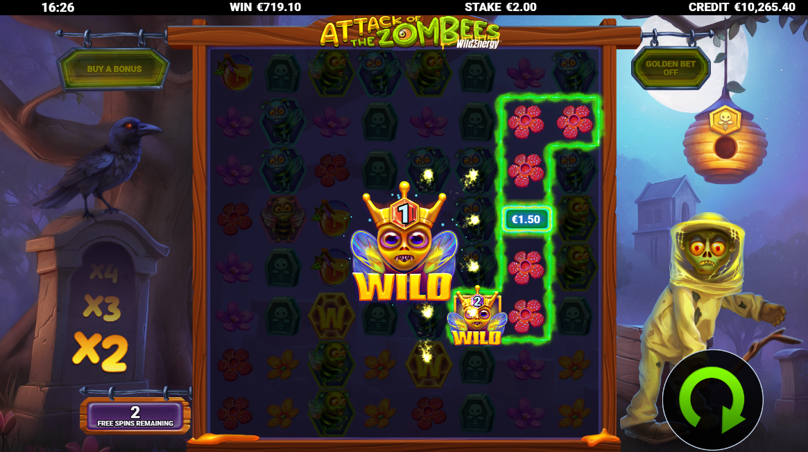 Attack of the Zombees WildEnergy Super Free Spins