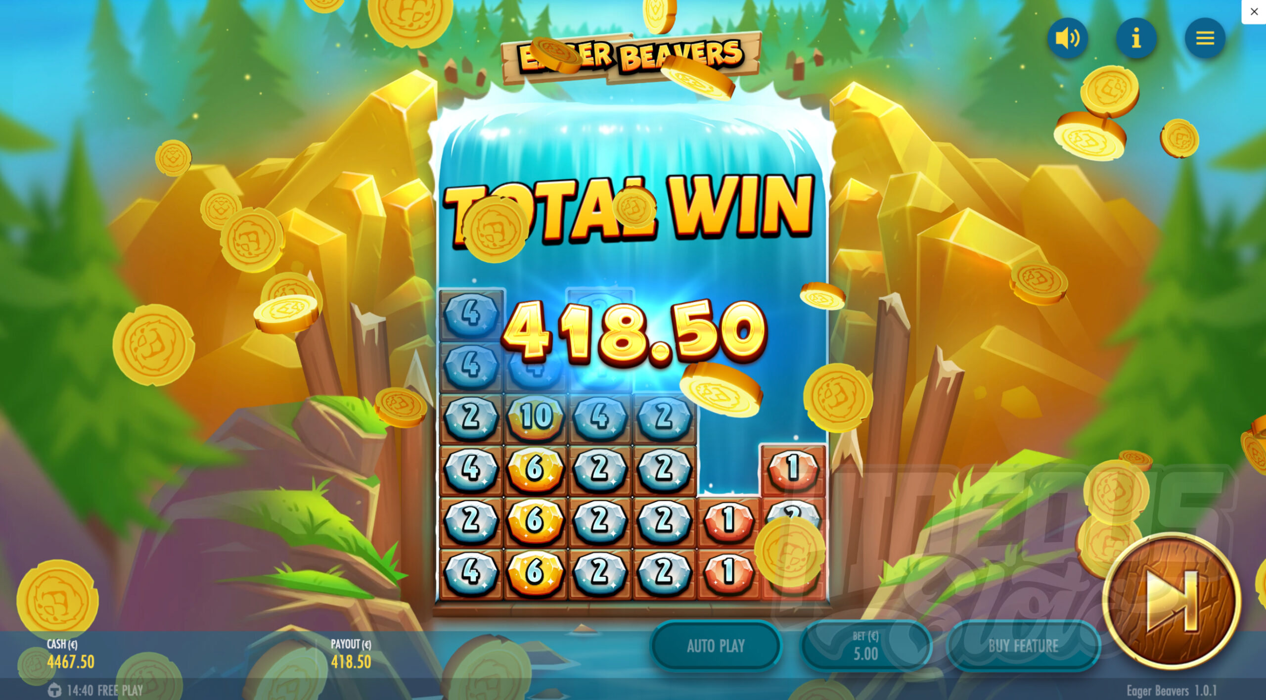 Eager Beavers Cash Bonus Game