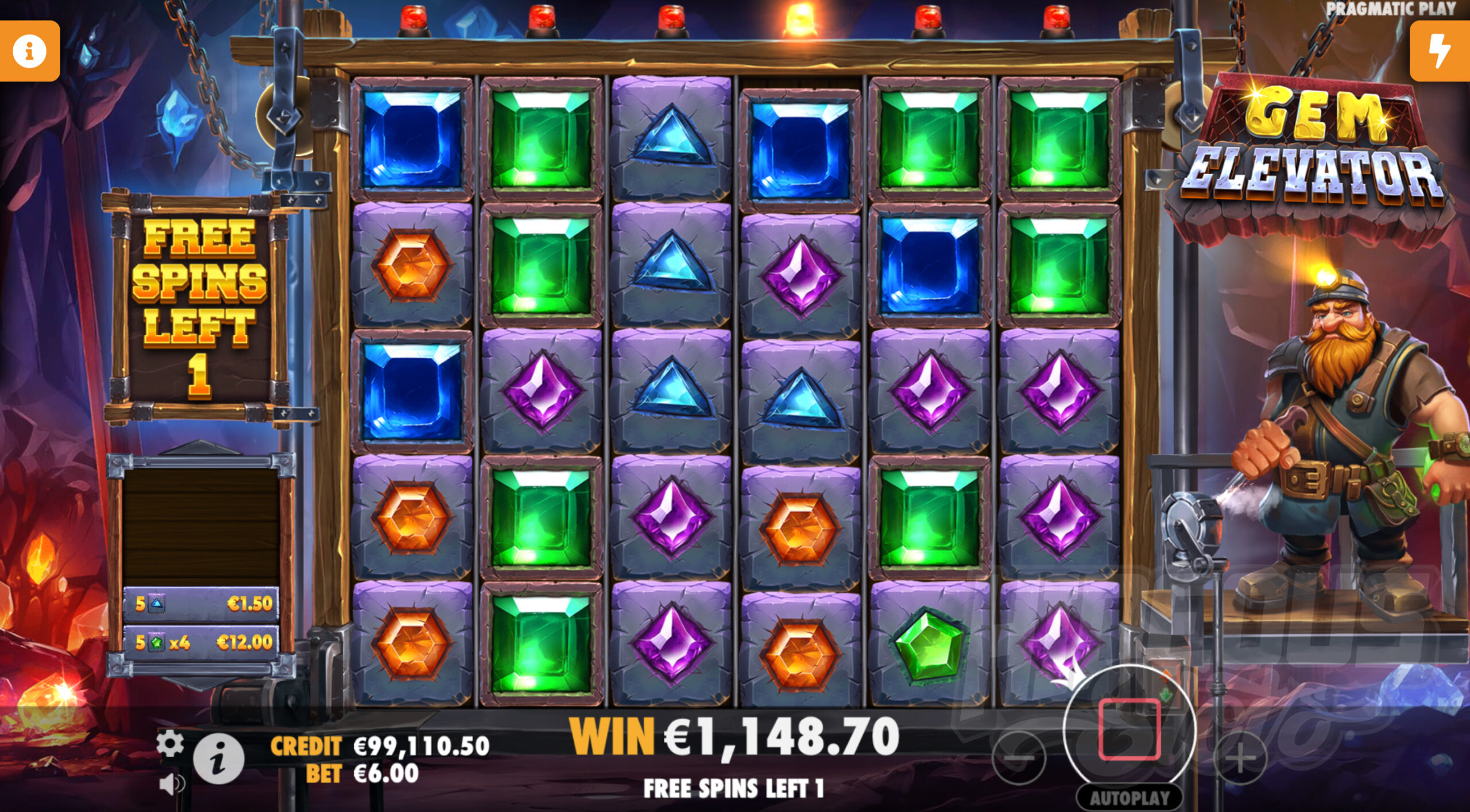 Gem Elevator Free Spins