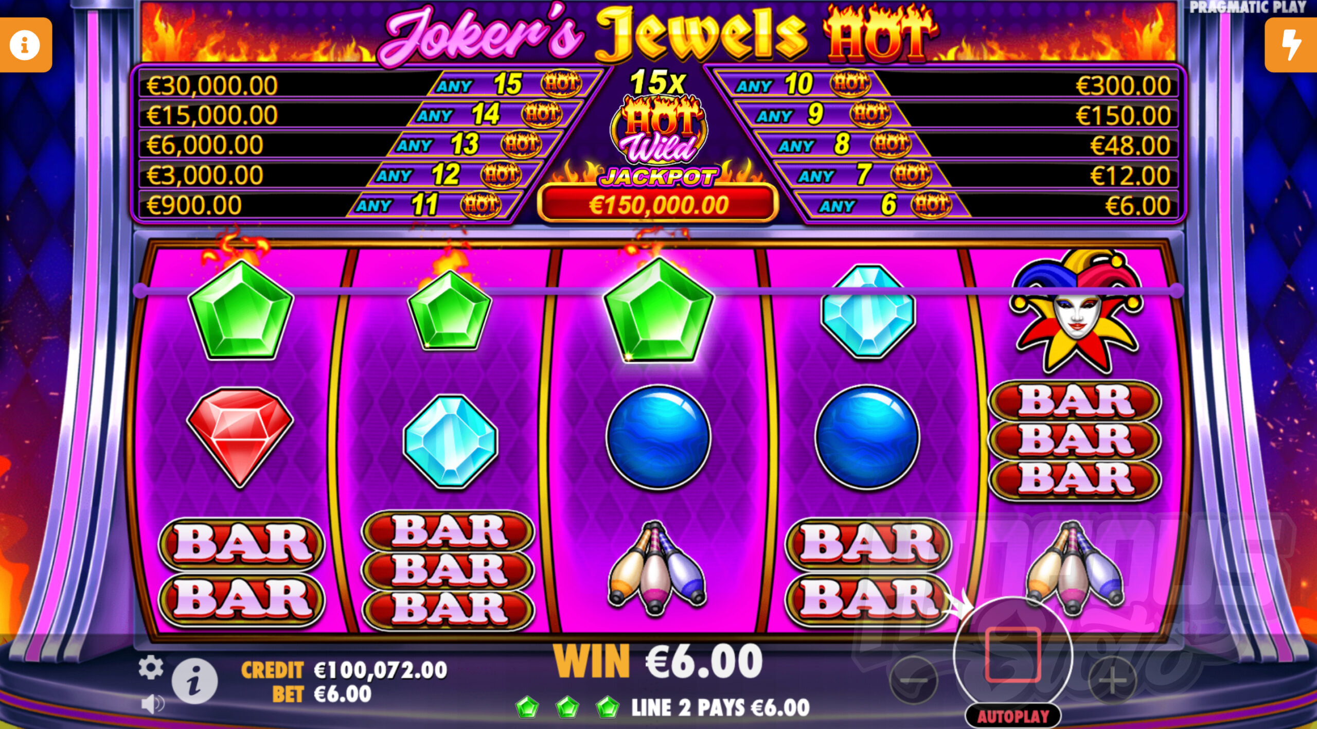 Joker's Jewels Hot Offers Players 10 Fixed Win Lines