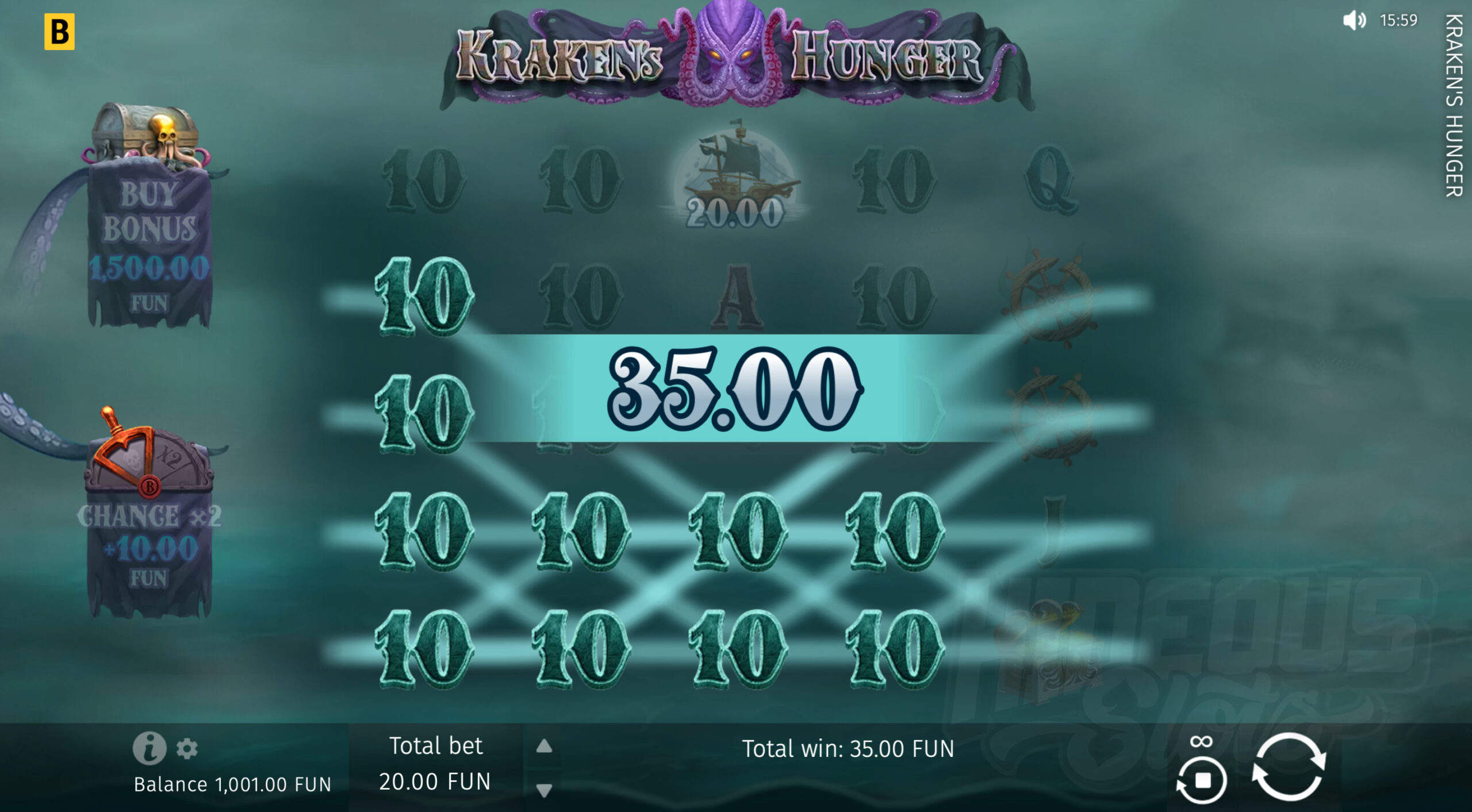 Kraken's Hunger Offers Players Up To 20 Fixed Win Lines