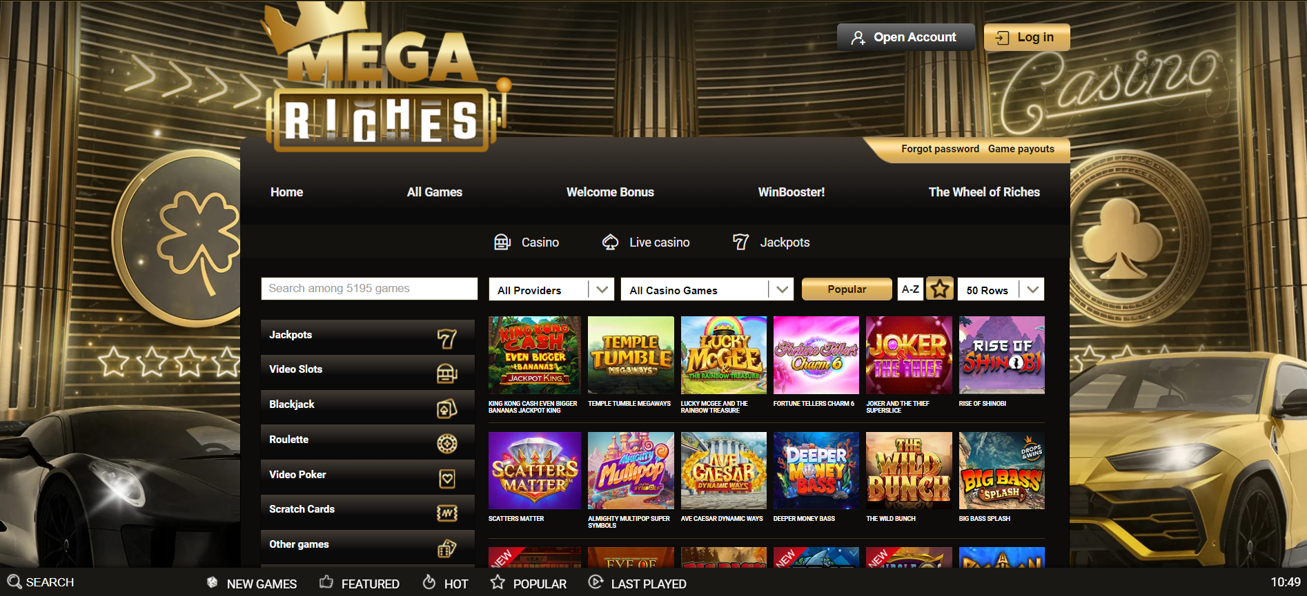 Mega Riches Casino Games