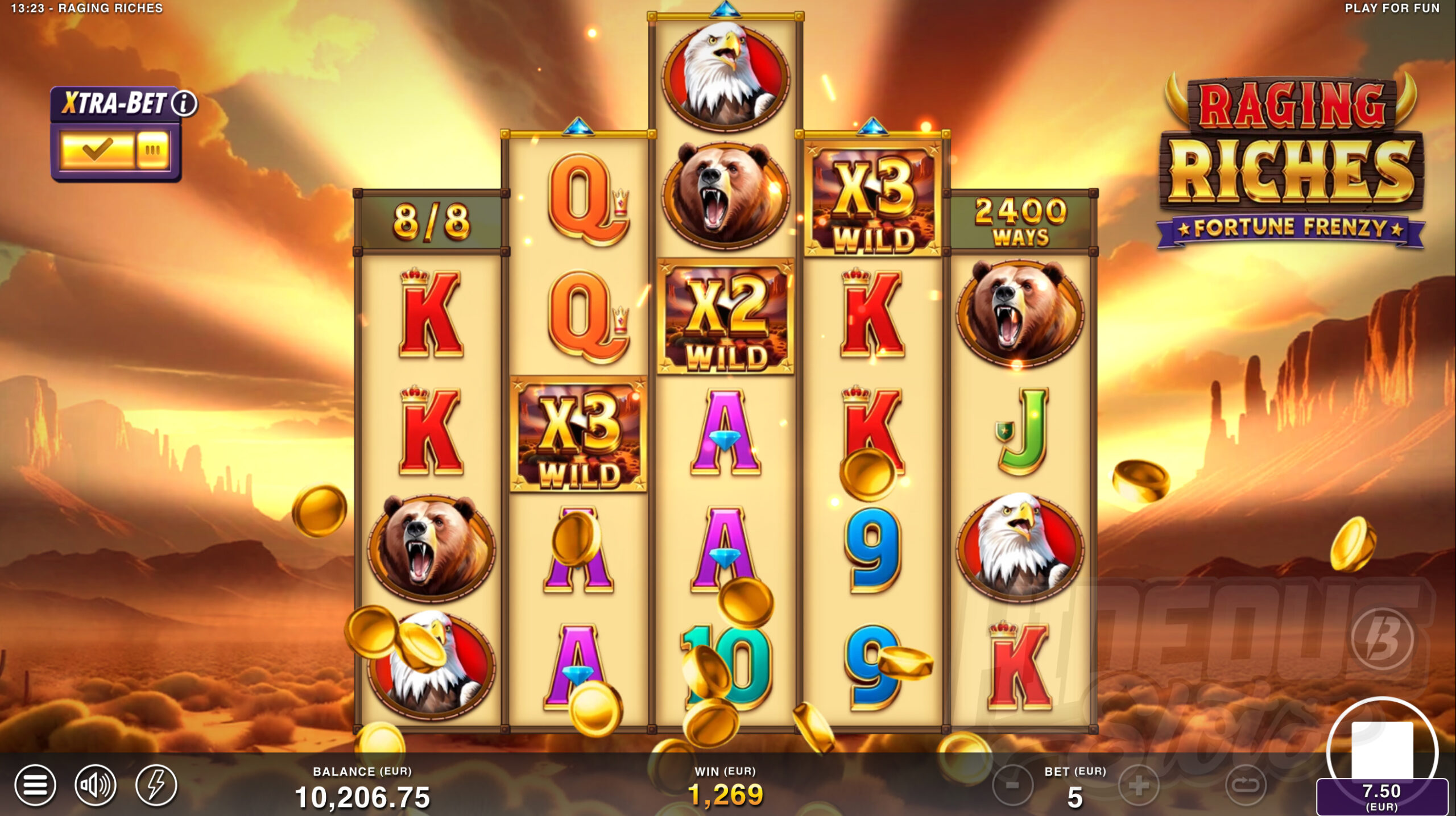 Raging Riches Free Spins Bonus