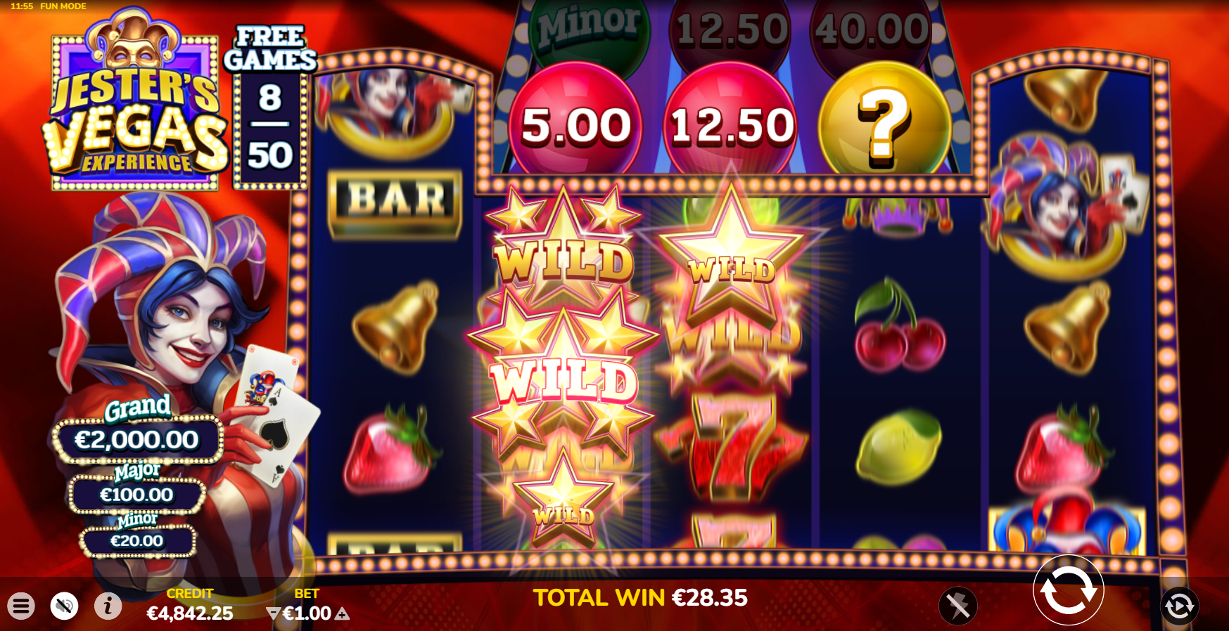 During Free Spins 4 to 9 Extra Wilds Can Be Added to the Reels on Any Random Spin