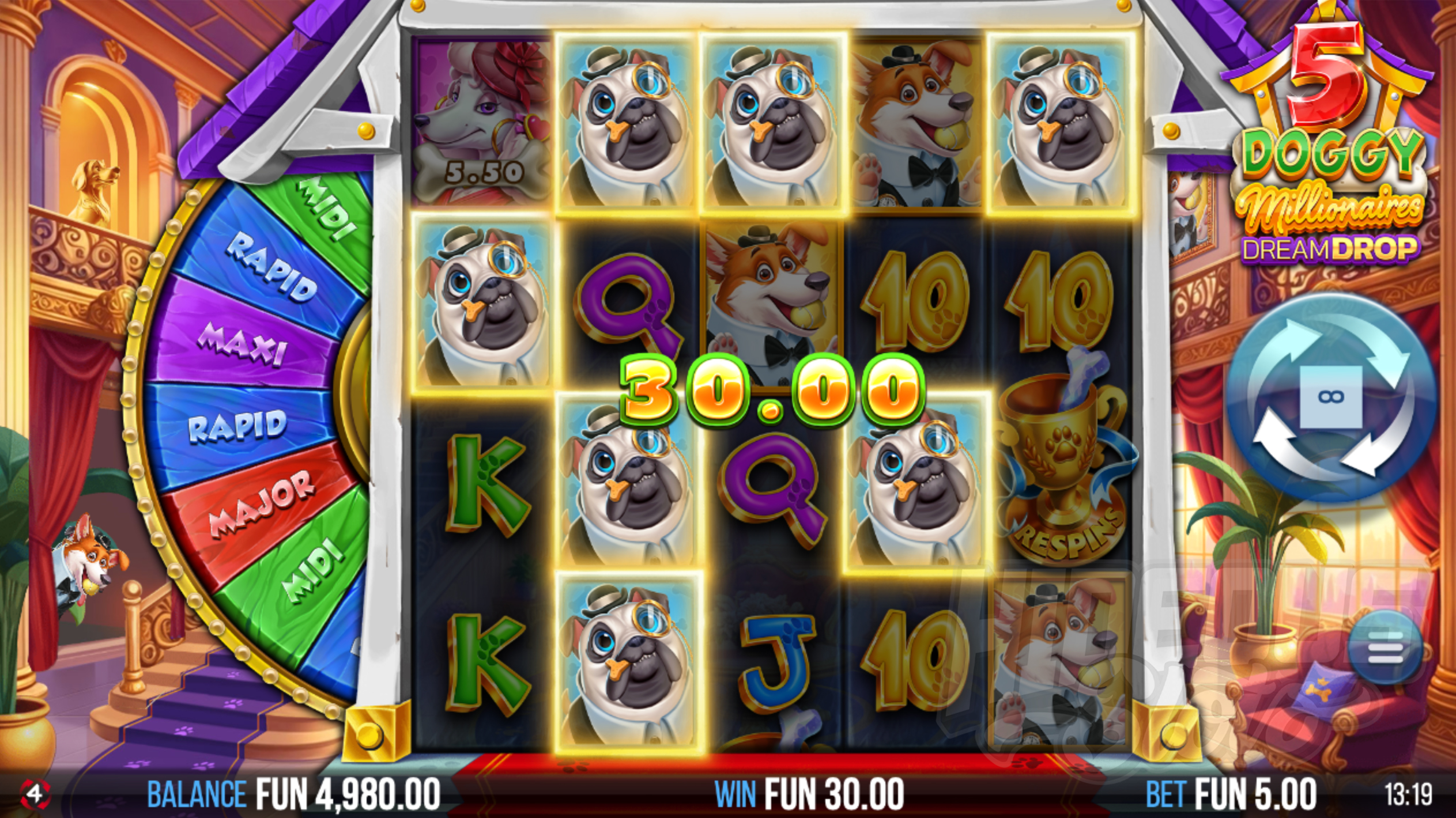 5 Doggy Millionaires Offers Players 1,024 Ways to Win