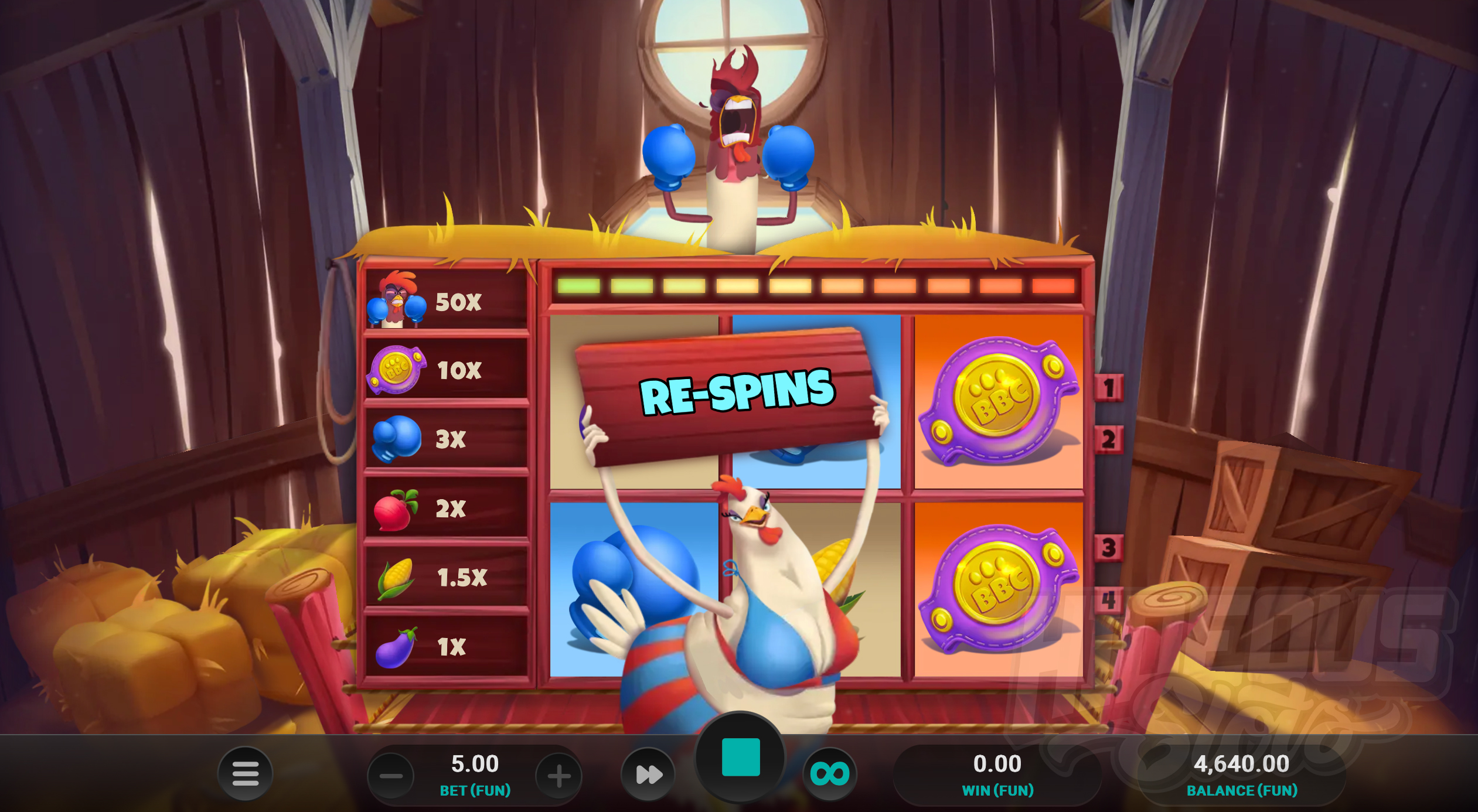 10 Consecutive Losing Spins in the Base Game Will Trigger Multiplier Re-spins