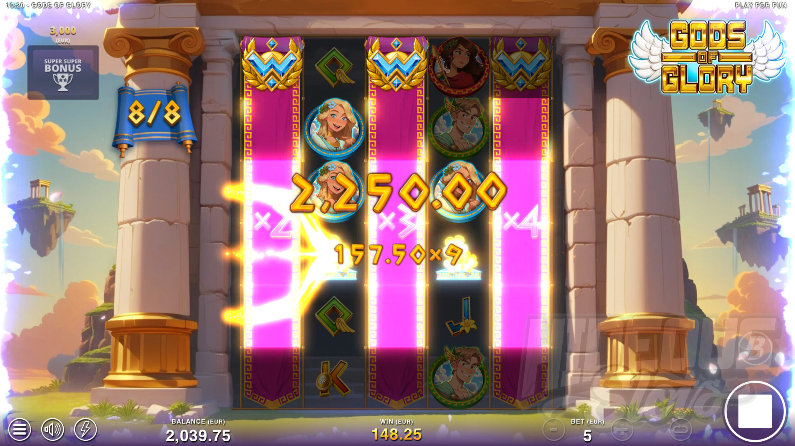 Gods of Glory Super Super Free Spins