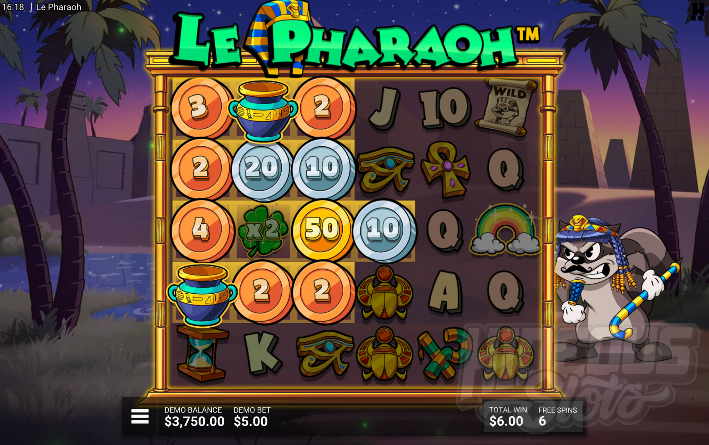 Le Pharaoh Super Luck of the Pharaoh Bonus Game