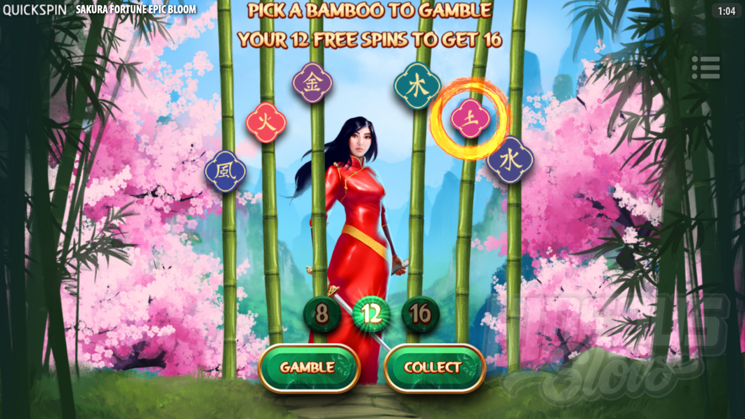 Before Free Spins Begin, Players Can Gamble up to 16 Spins