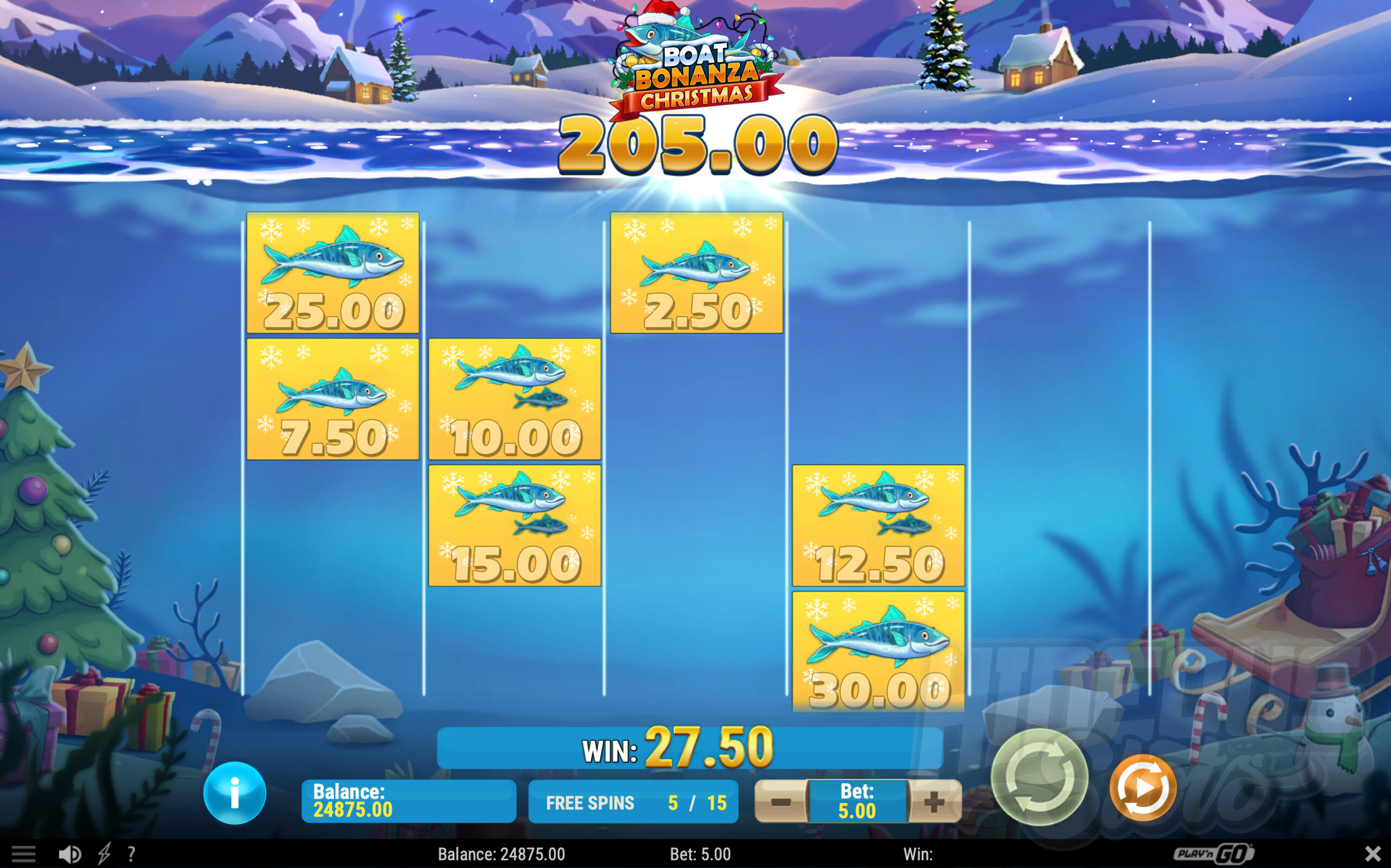 Land 2 Active Boats Above One Reel During Free Spins to Trigger the Mega Catch Feature