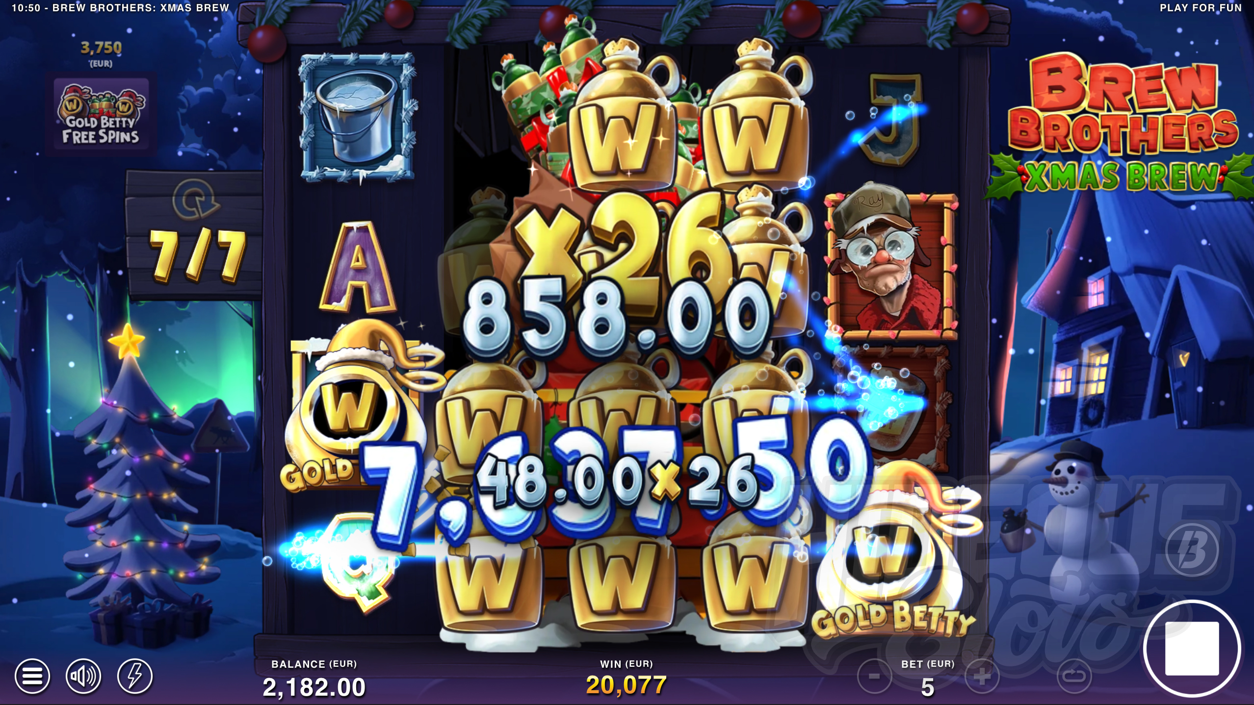 Brew Brothers Xmas Brew Gold Betty Free Spins With Sticky Wilds