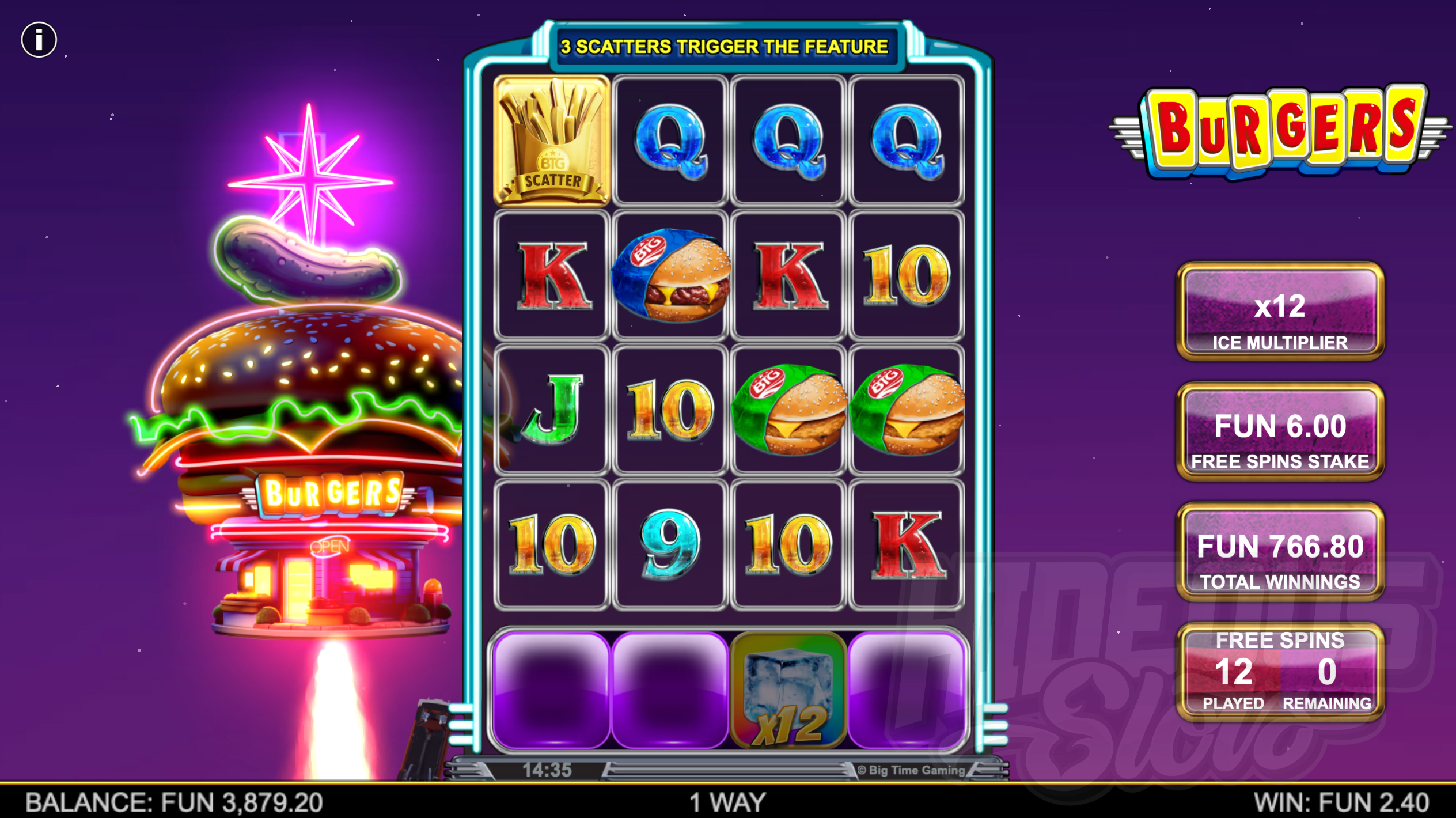 Burgers Free Spins