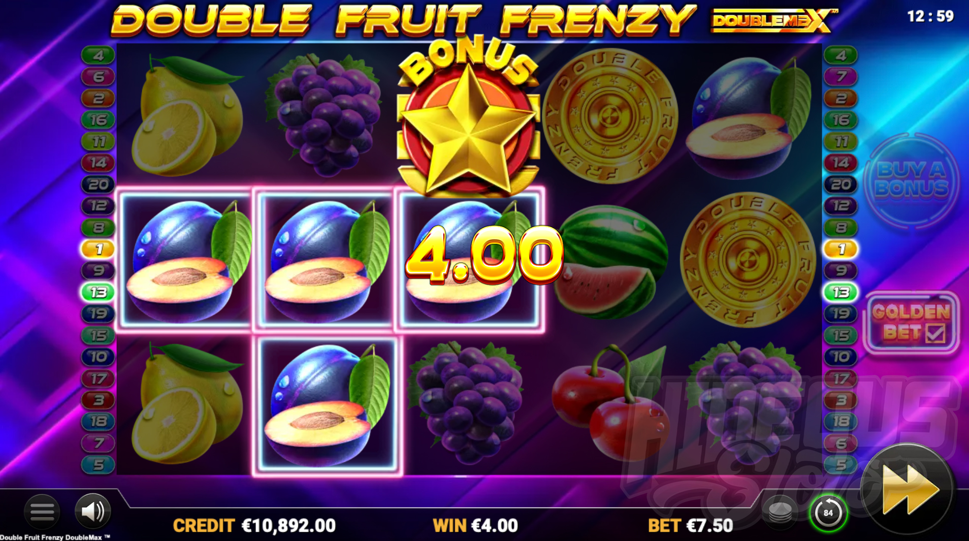 Double Fruit Frenzy DoubleMax Offers Players 20 Fixed Win Lines