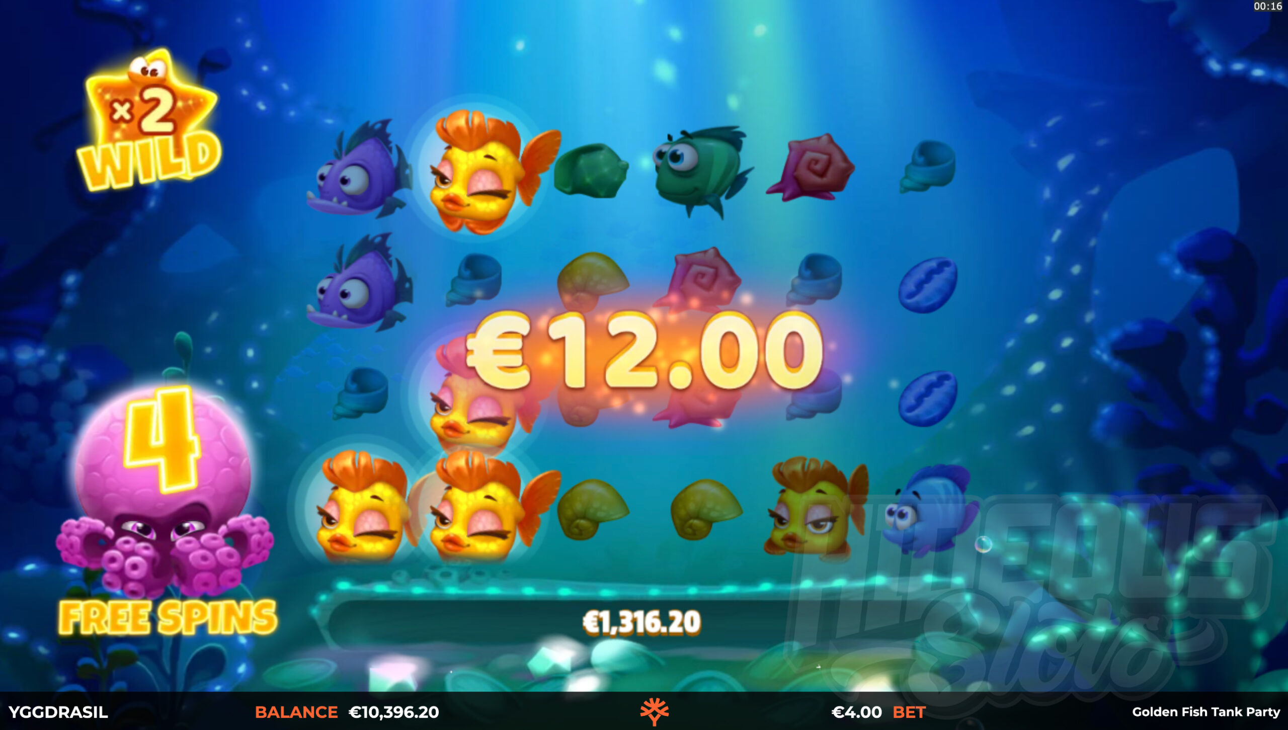 Golden Fish Tank Party Wild Party Free Spins