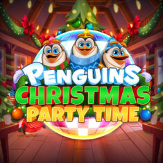 Penguins Christmas Party Time Logo