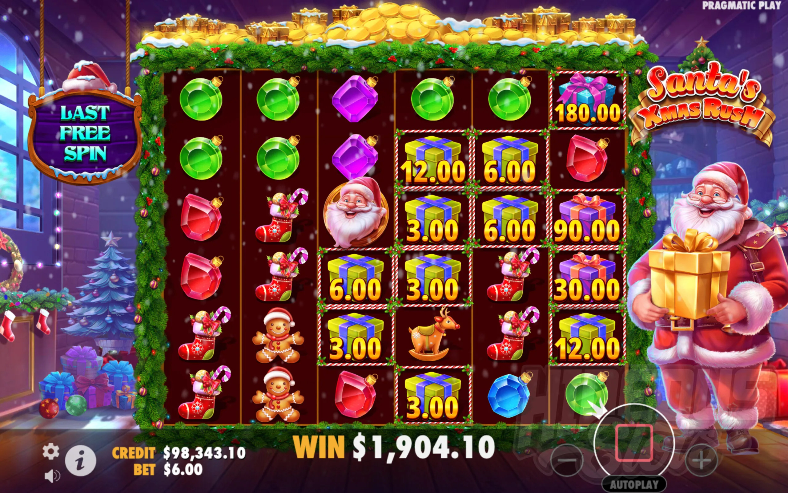 Santa's Xmas Rush Free Spins