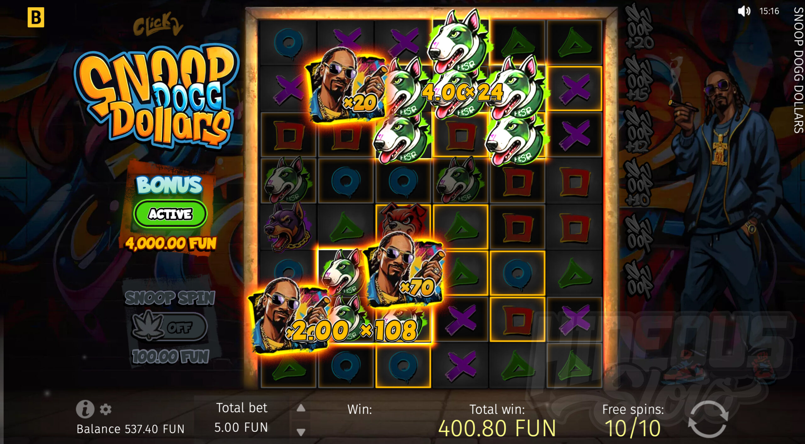 Snoop Dogg Dollars Free Spins