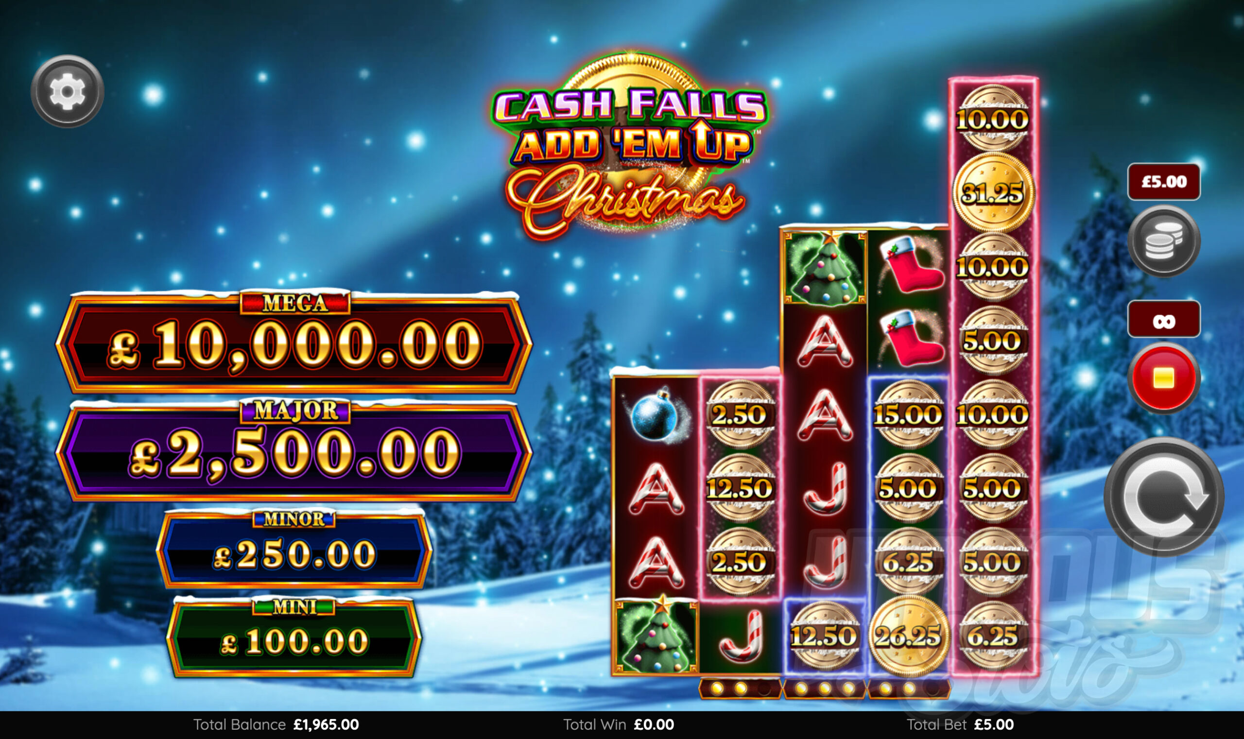 Fill Every Position on a Reel With Coins to Trigger the Cash Falls Feature, Awarding the Total Prize Value of all Coins on the Reel