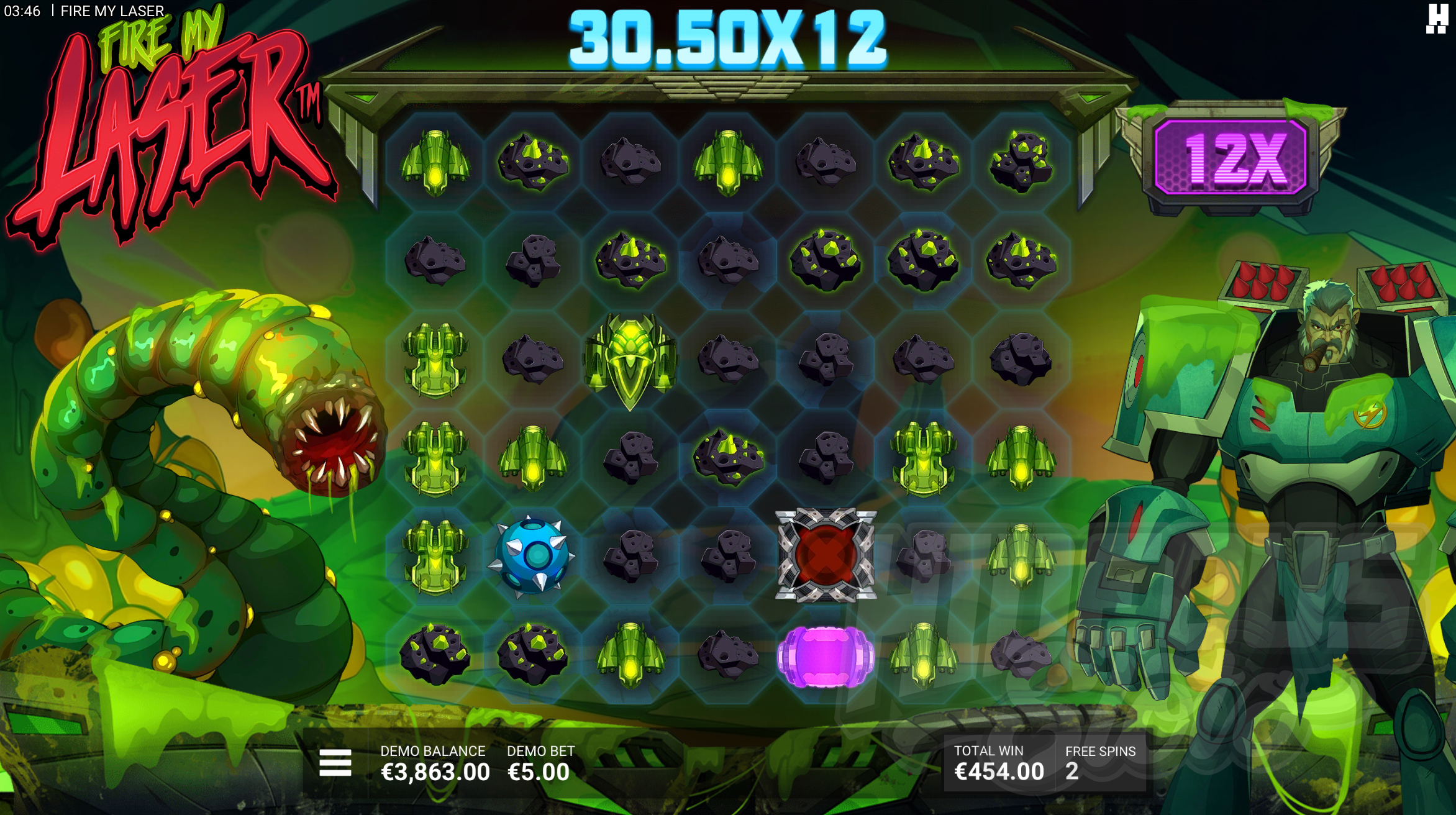 Fire My Laser Alien Attack Bonus Game