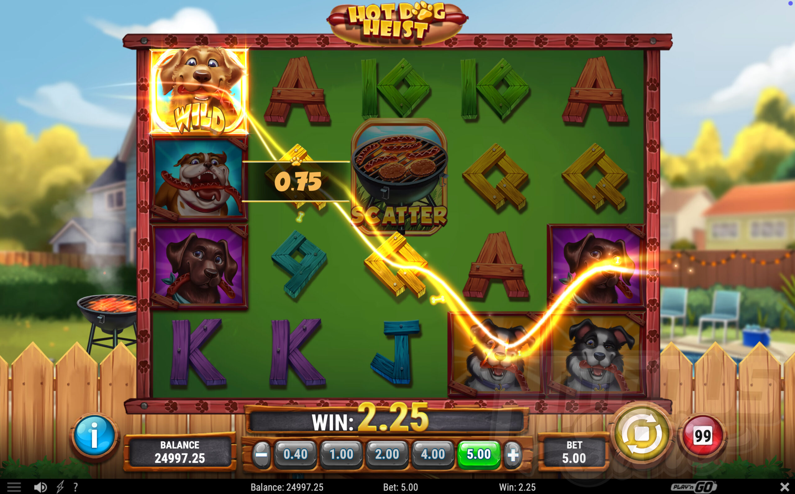 Hot Dog Heist Offers Players 40 Fixed Win Lines