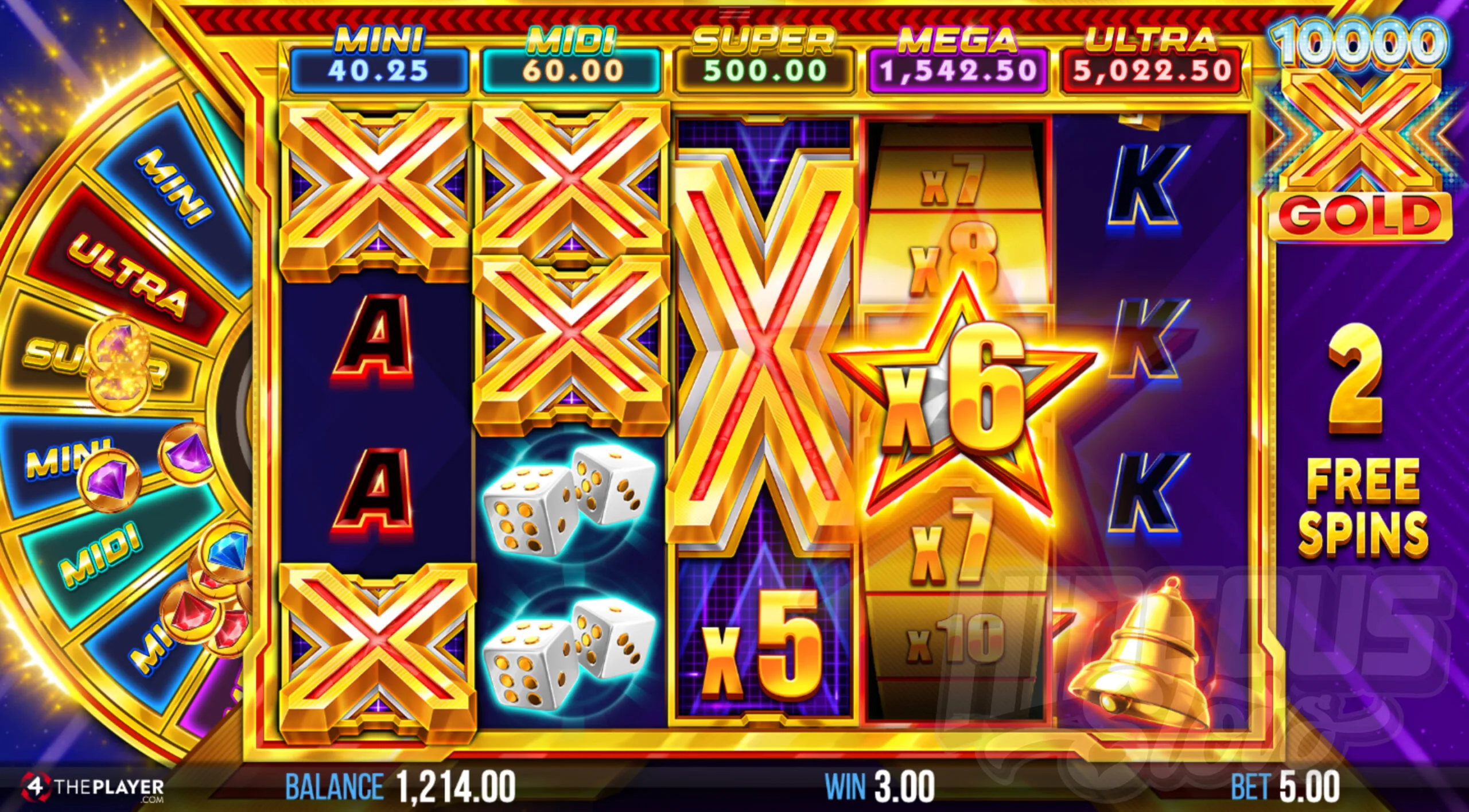 Wild Symbols Expand to Fill the Reel With a Random Stack Multiplier up to 10x During Free Spins