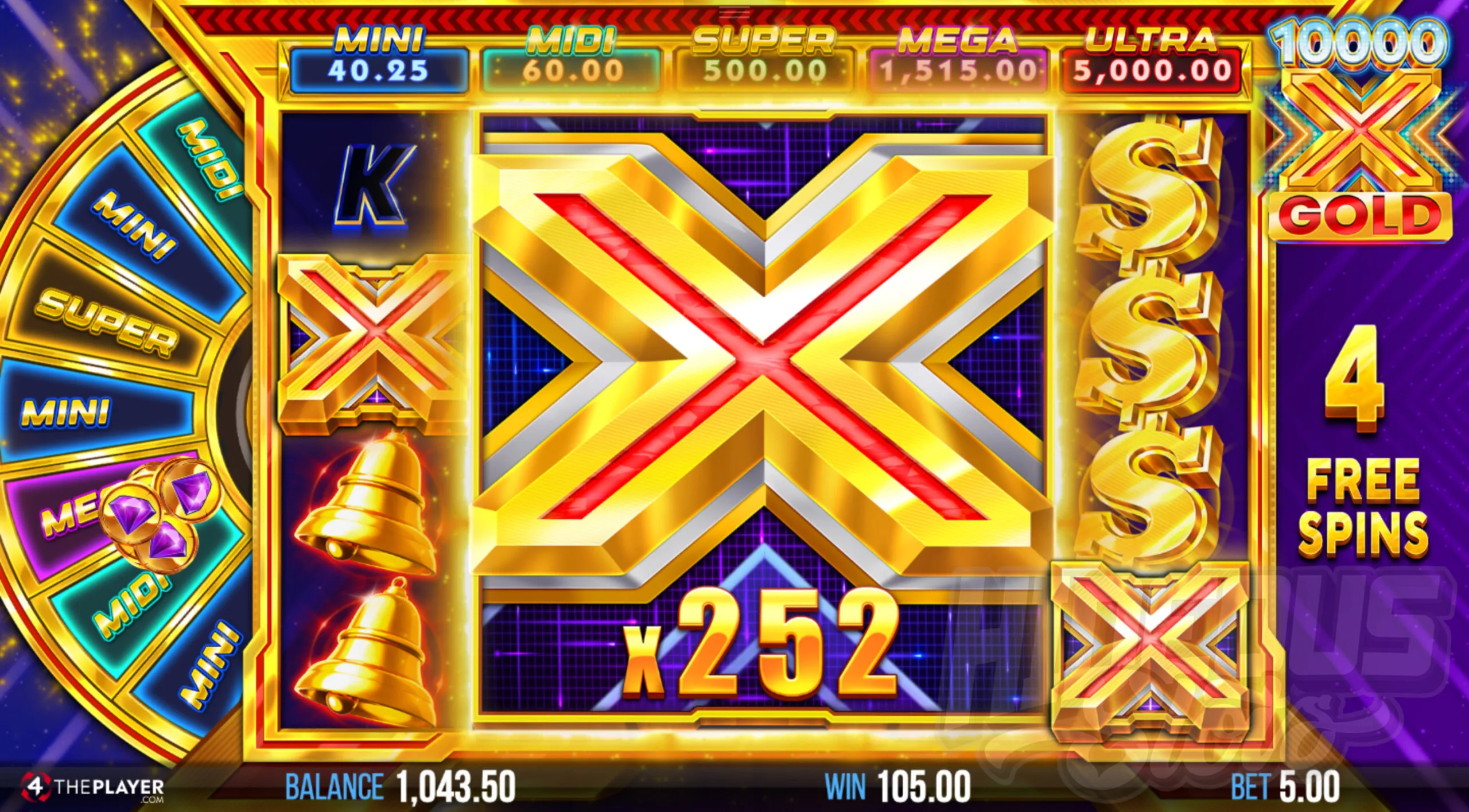 10,000x Gold Free Spins