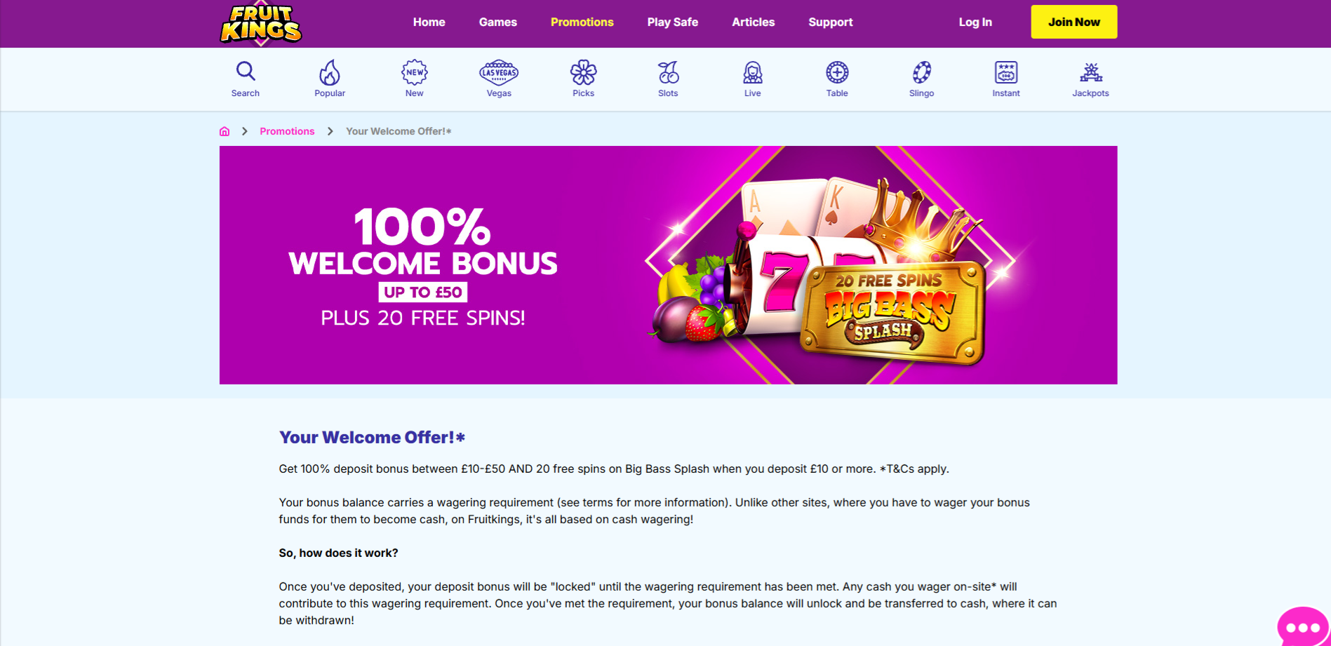 Fruit KIngs Welcome Offer
