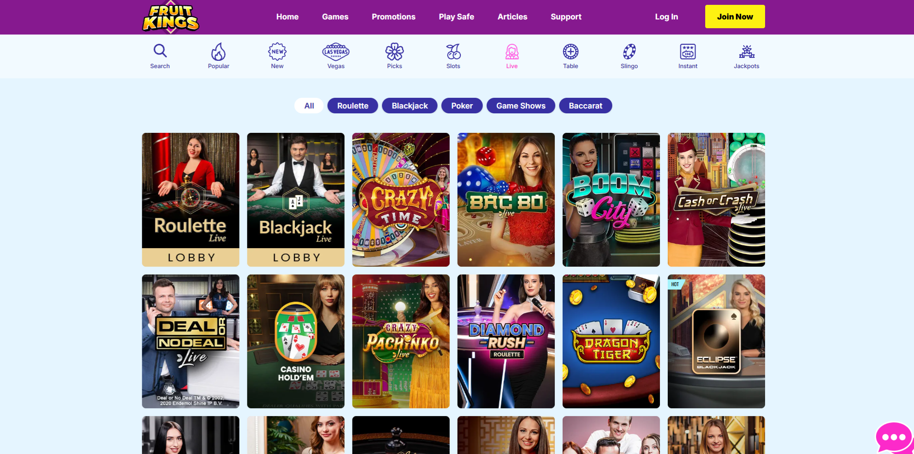 Fruit Kings Live Casino